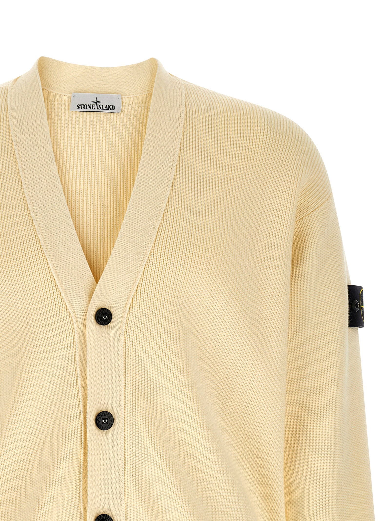 Stone Island Beige Cotton Cardigan Stone Island