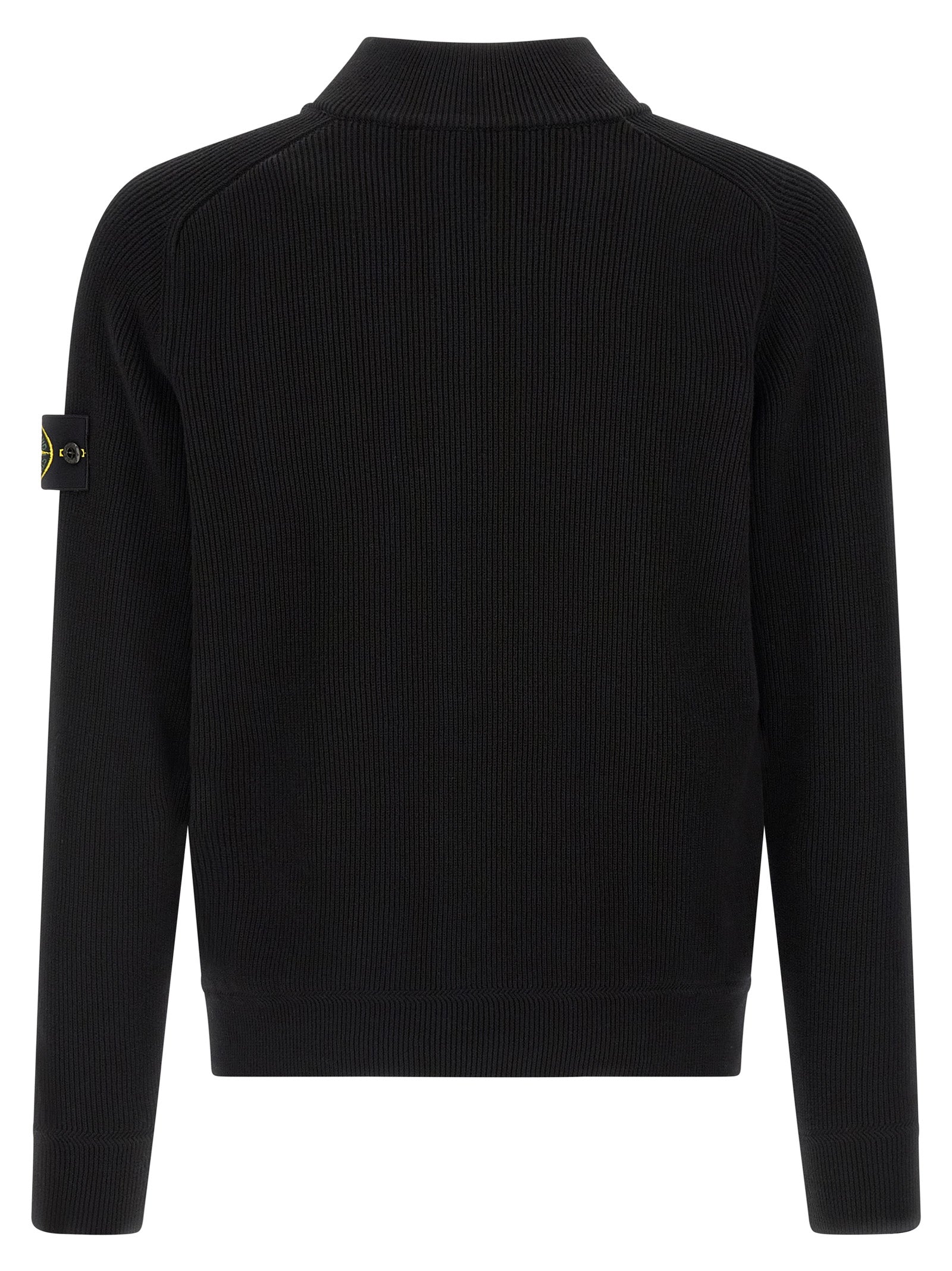 Stone Island Black Cotton Cardigan Stone Island