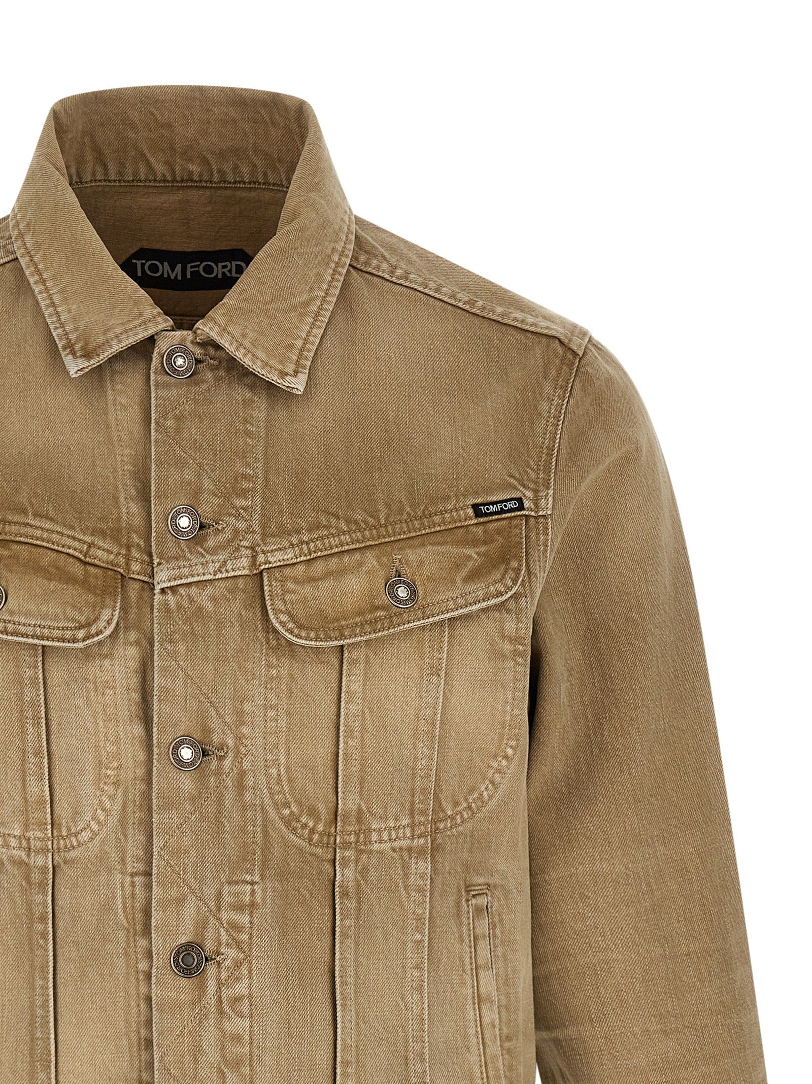 Tom Ford Beige Cotton Denim Jacket Tom Ford