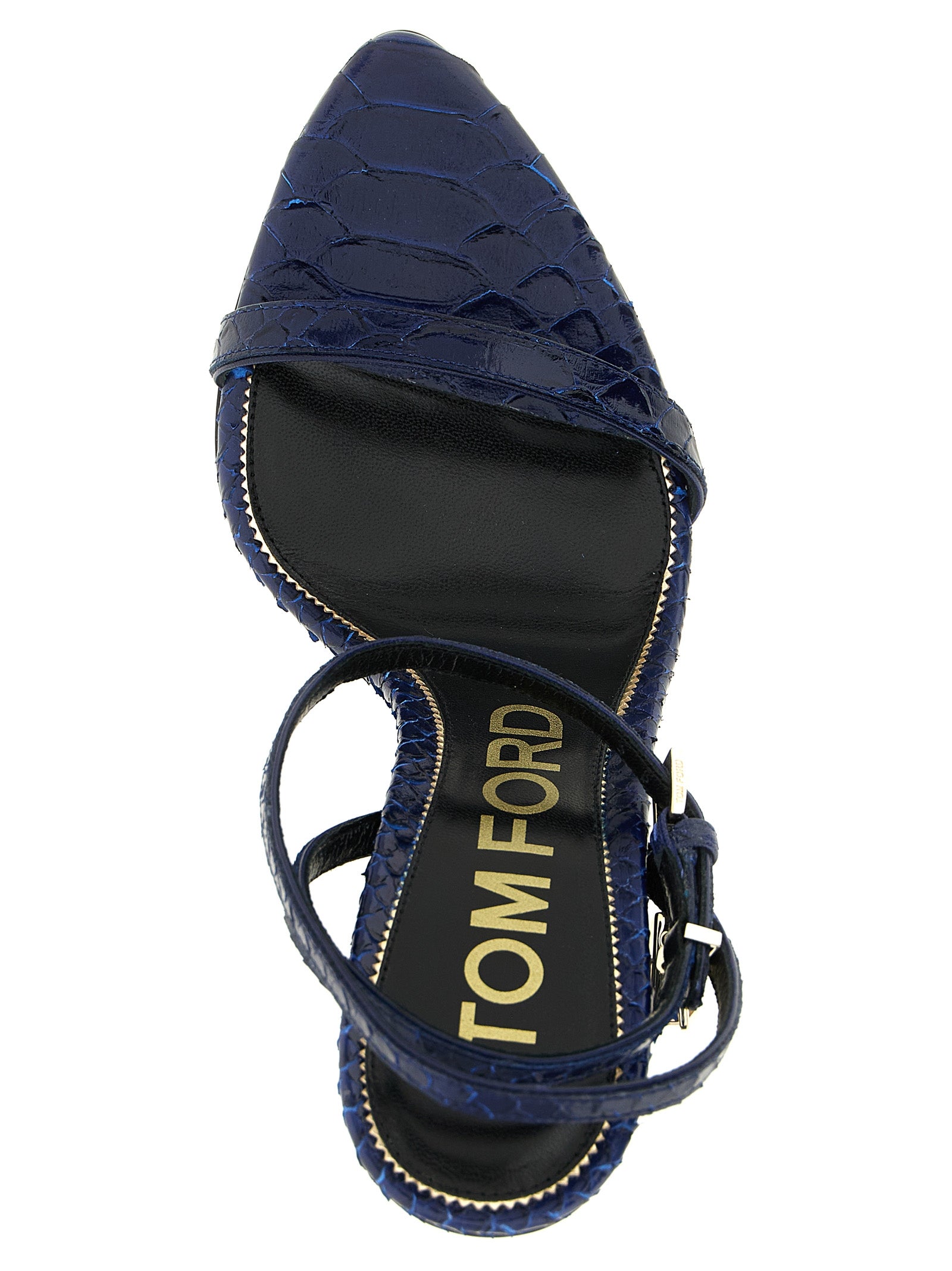 Tom Ford Blue Calfskin Stiletto Heel Sandals Tom Ford