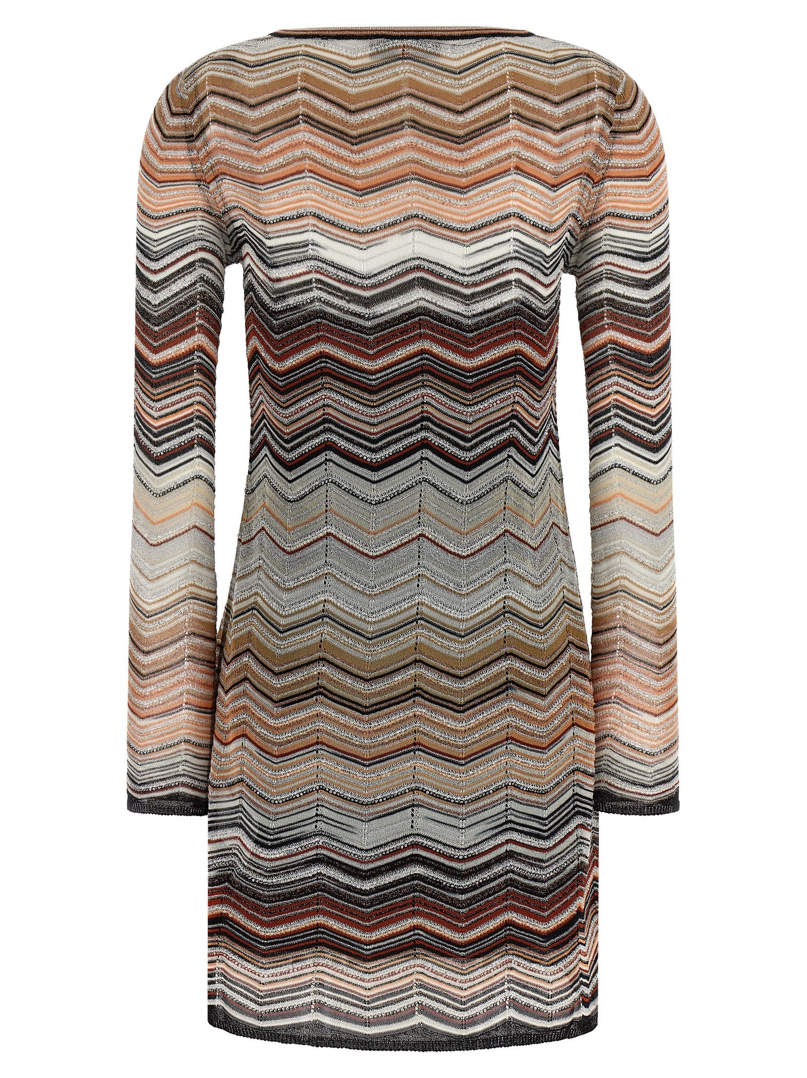 Missoni Brown Viscose Short Dress Missoni