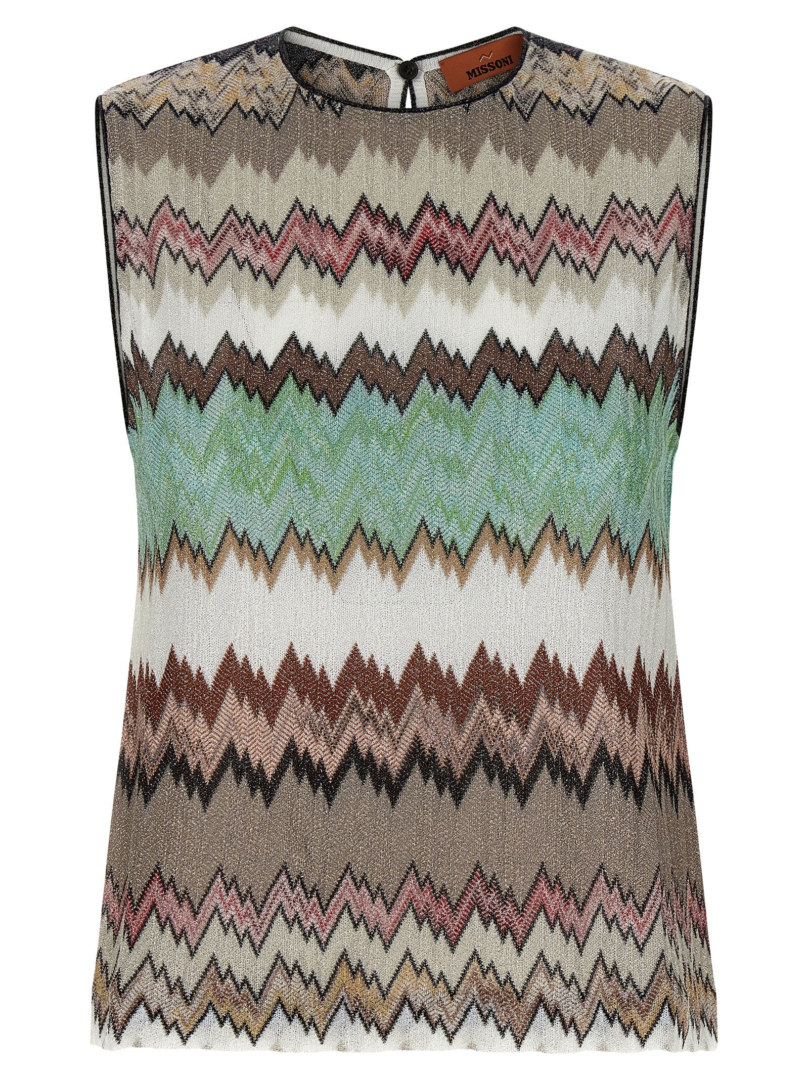 Missoni Multicolor Viscose Sleeveles T-Shirt Missoni