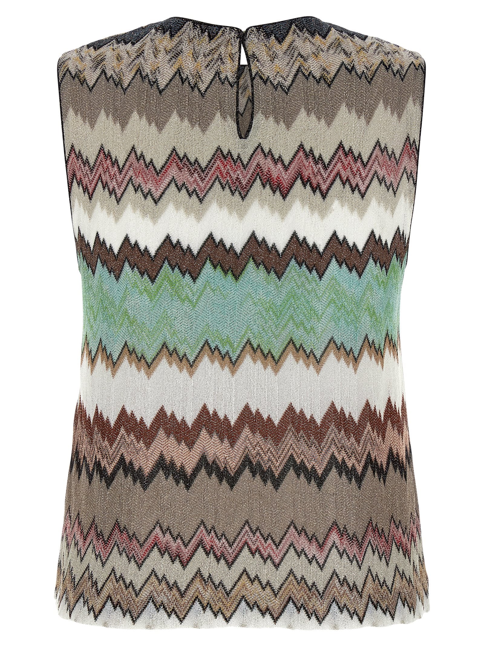 Missoni Multicolor Viscose Sleeveles T-Shirt Missoni