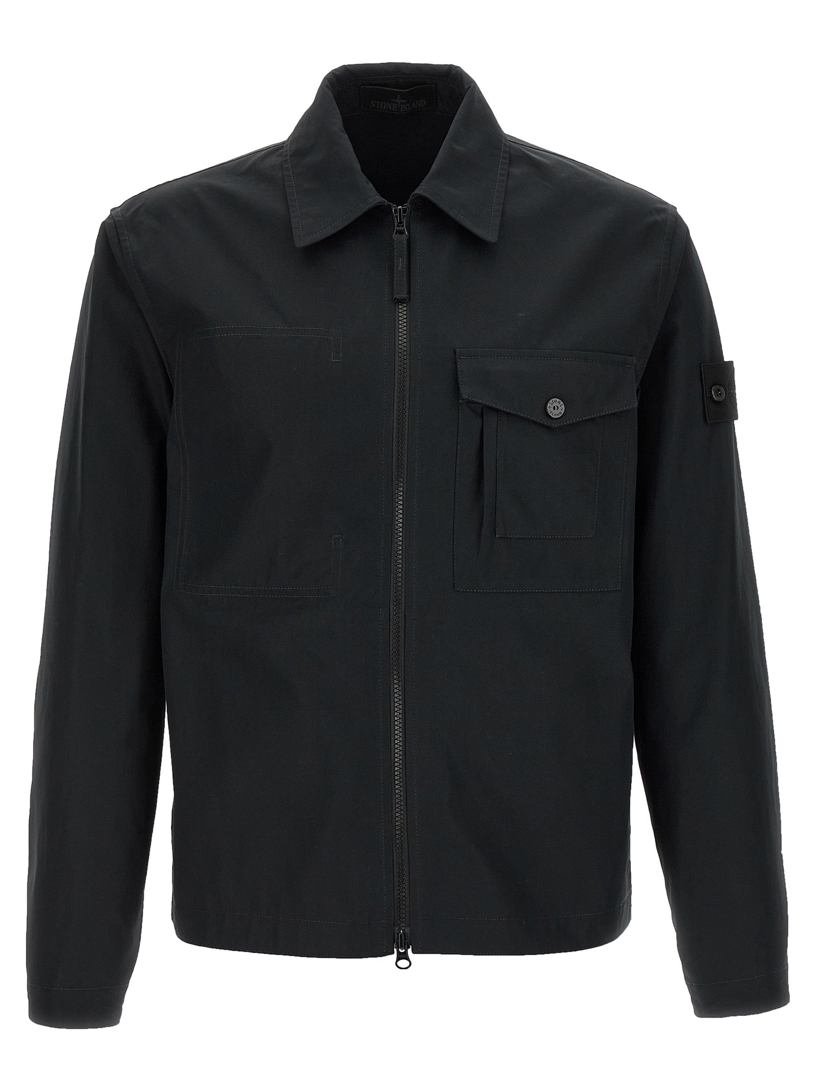Stone Island Black Cotton Blouse Stone Island