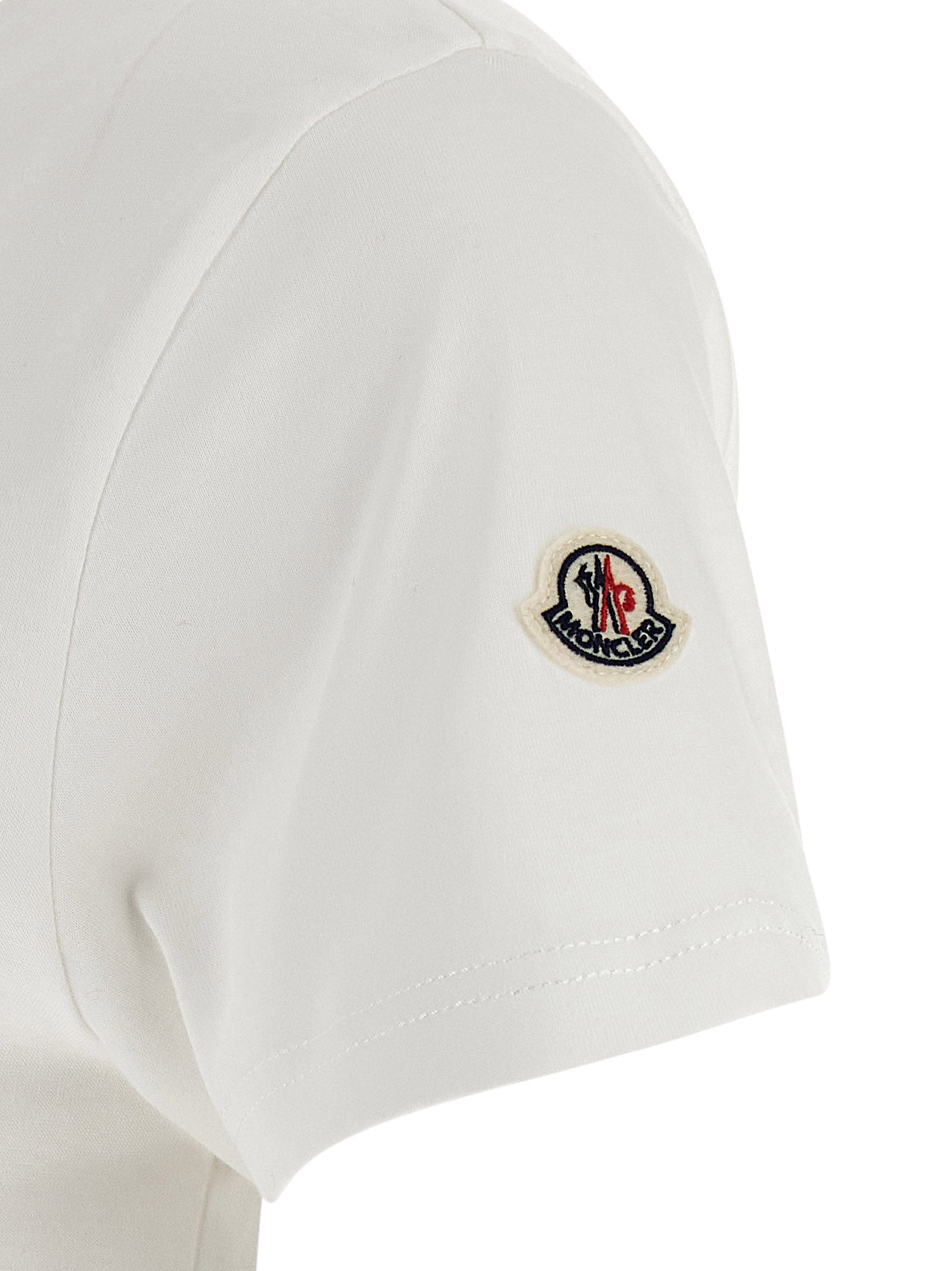 Moncler White Cotton T-Shirt Moncler