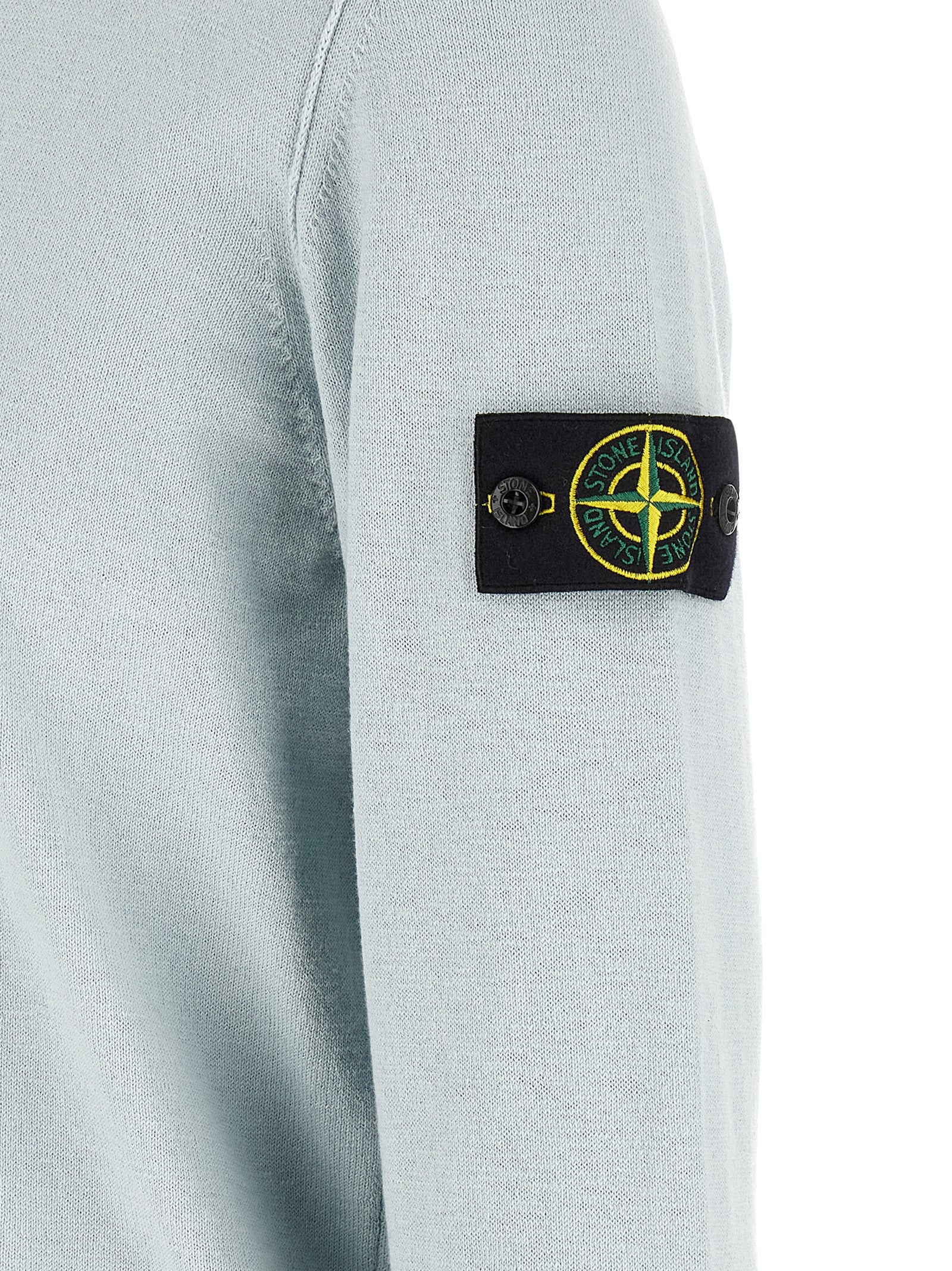 Stone Island Blue Cotton Cardigan Stone Island