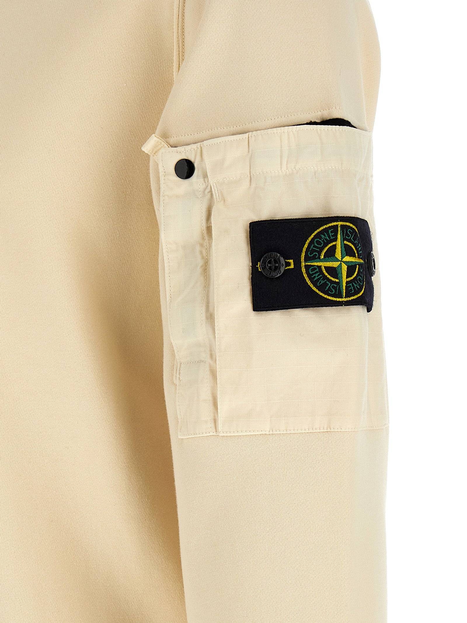 Stone Island Beige Cotton Sweatshirt Stone Island