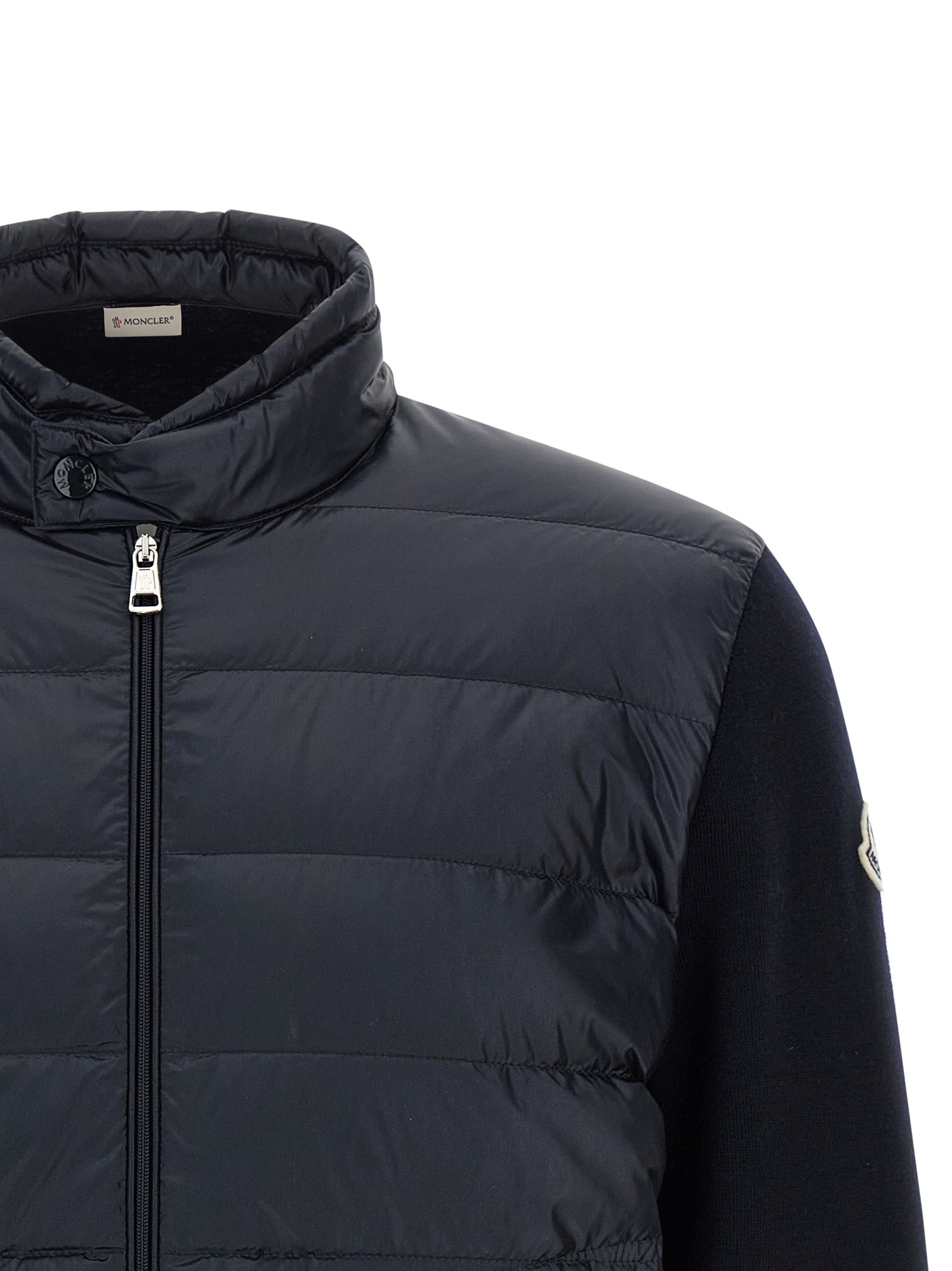 Moncler Blue Polyamide Cardigan Moncler