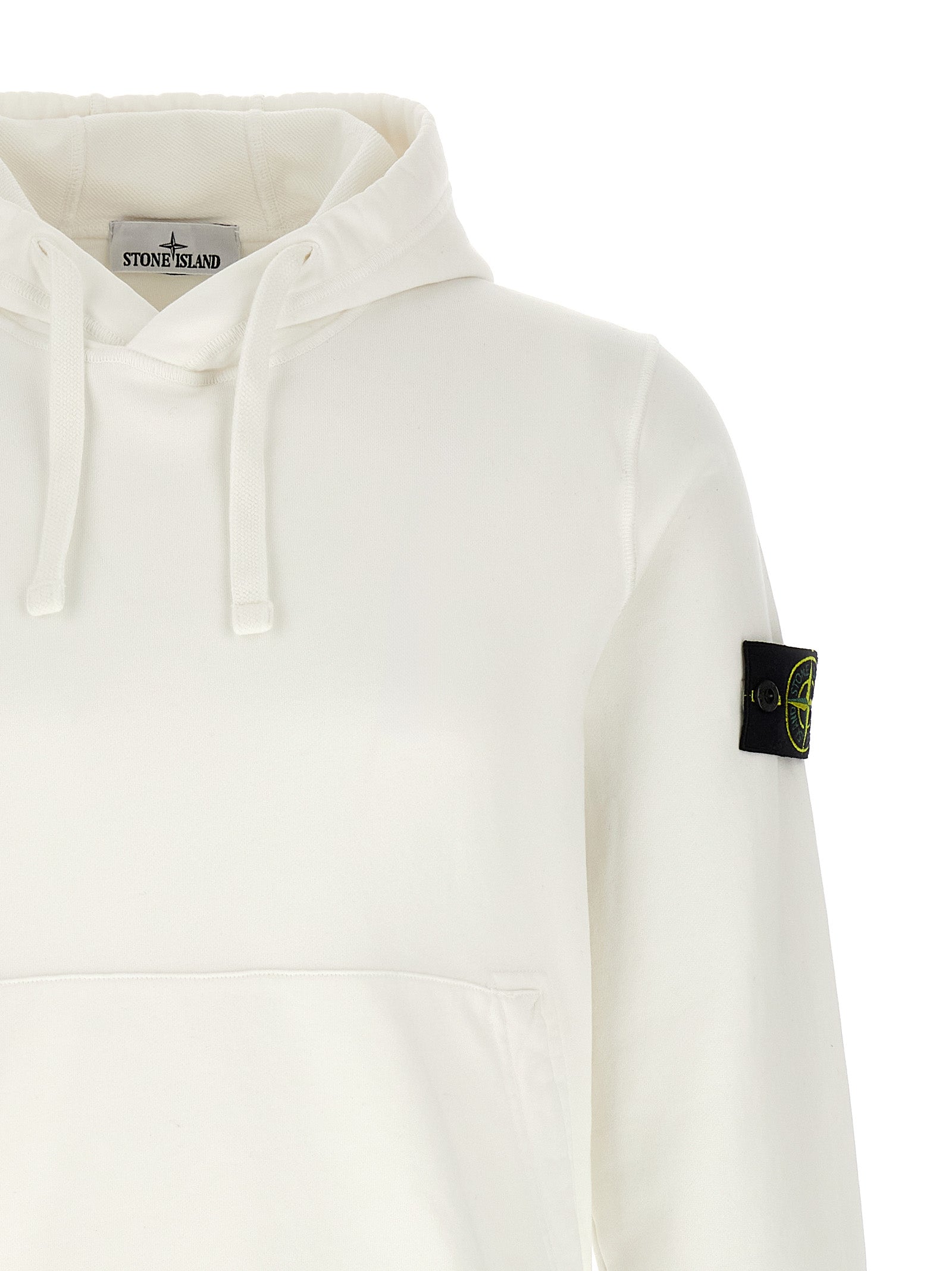 Stone Island White Cotton Sweatshirt Stone Island