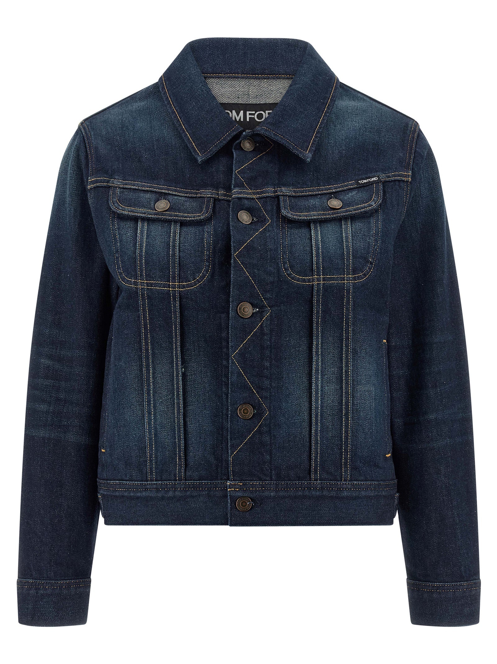 Tom Ford Blue Cotton Denim Jacket Tom Ford