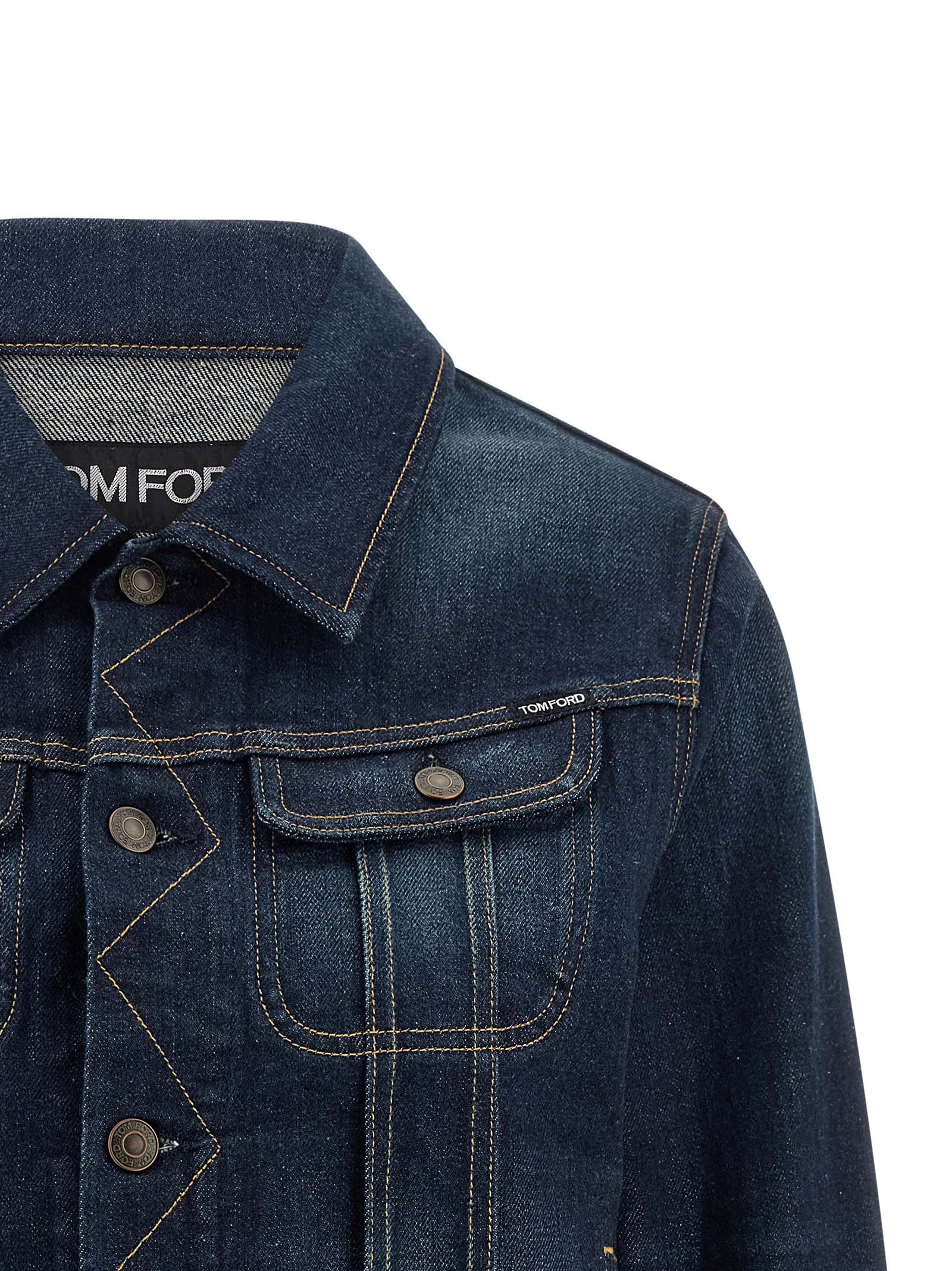 Tom Ford Blue Cotton Denim Jacket Tom Ford