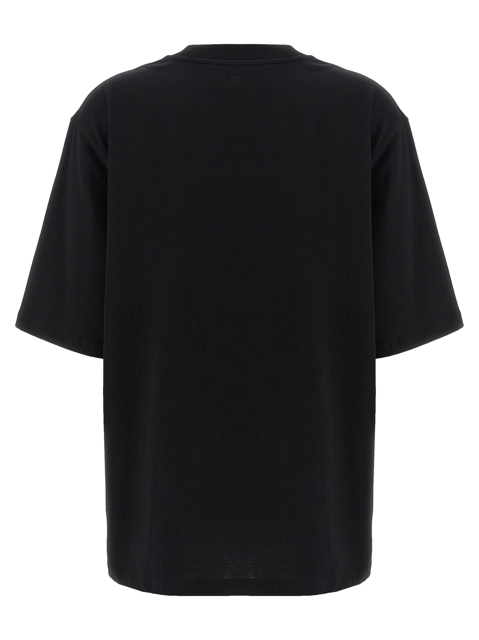 Ami Paris Black Cotton T-Shirt Ami Paris