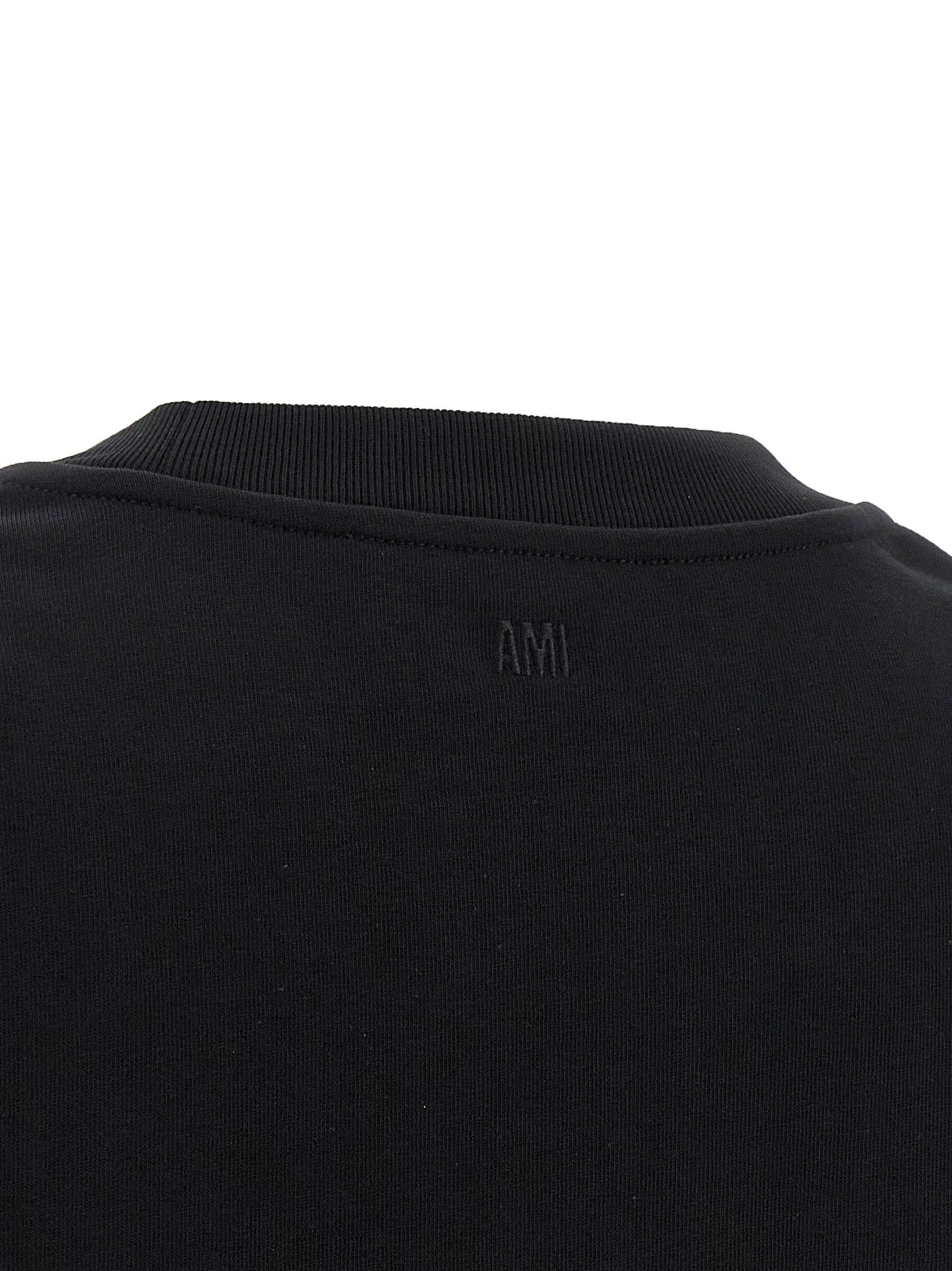 Ami Paris Black Cotton T-Shirt Ami Paris