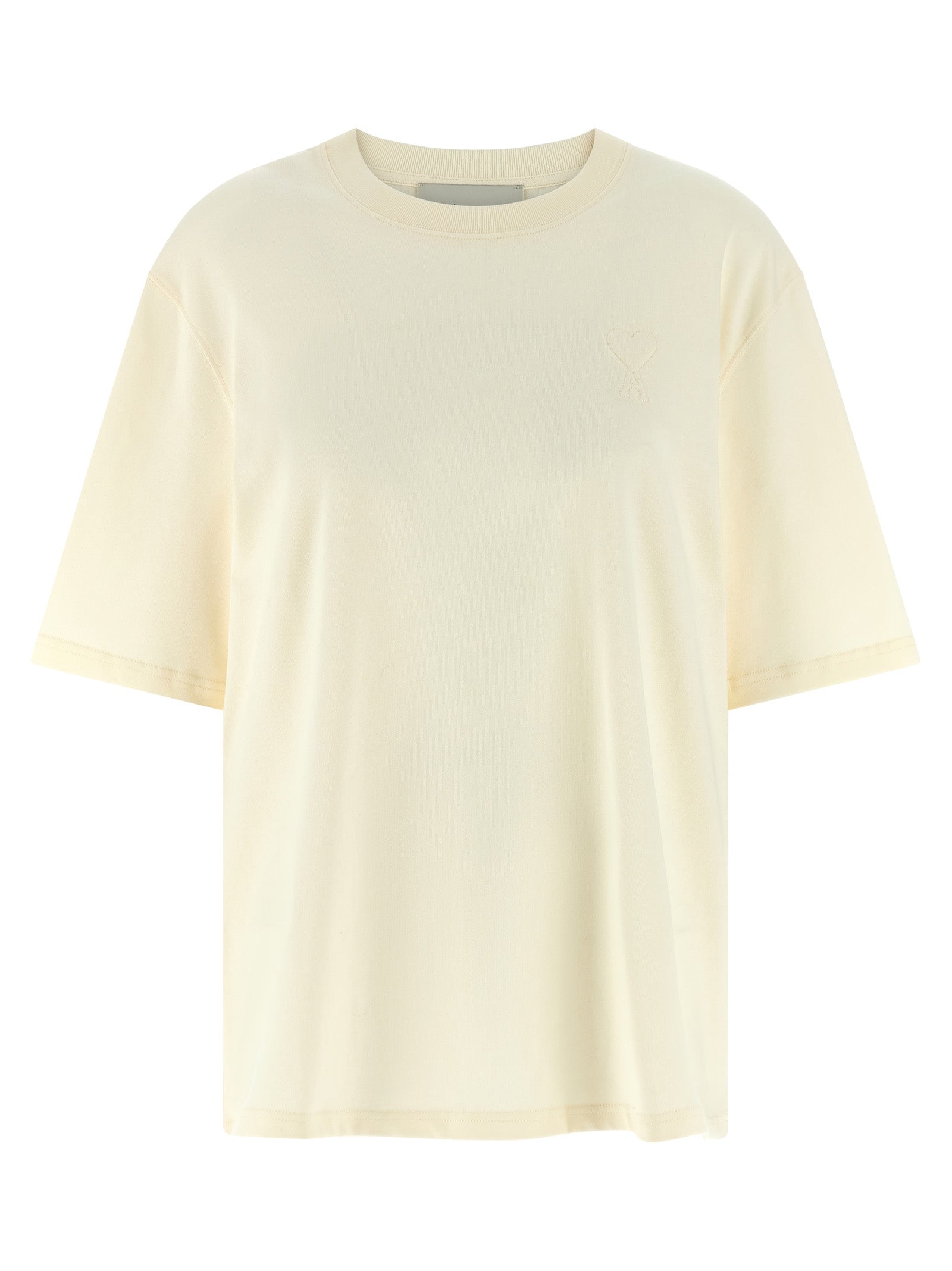 Ami Paris Beige Cotton T-Shirt Ami Paris