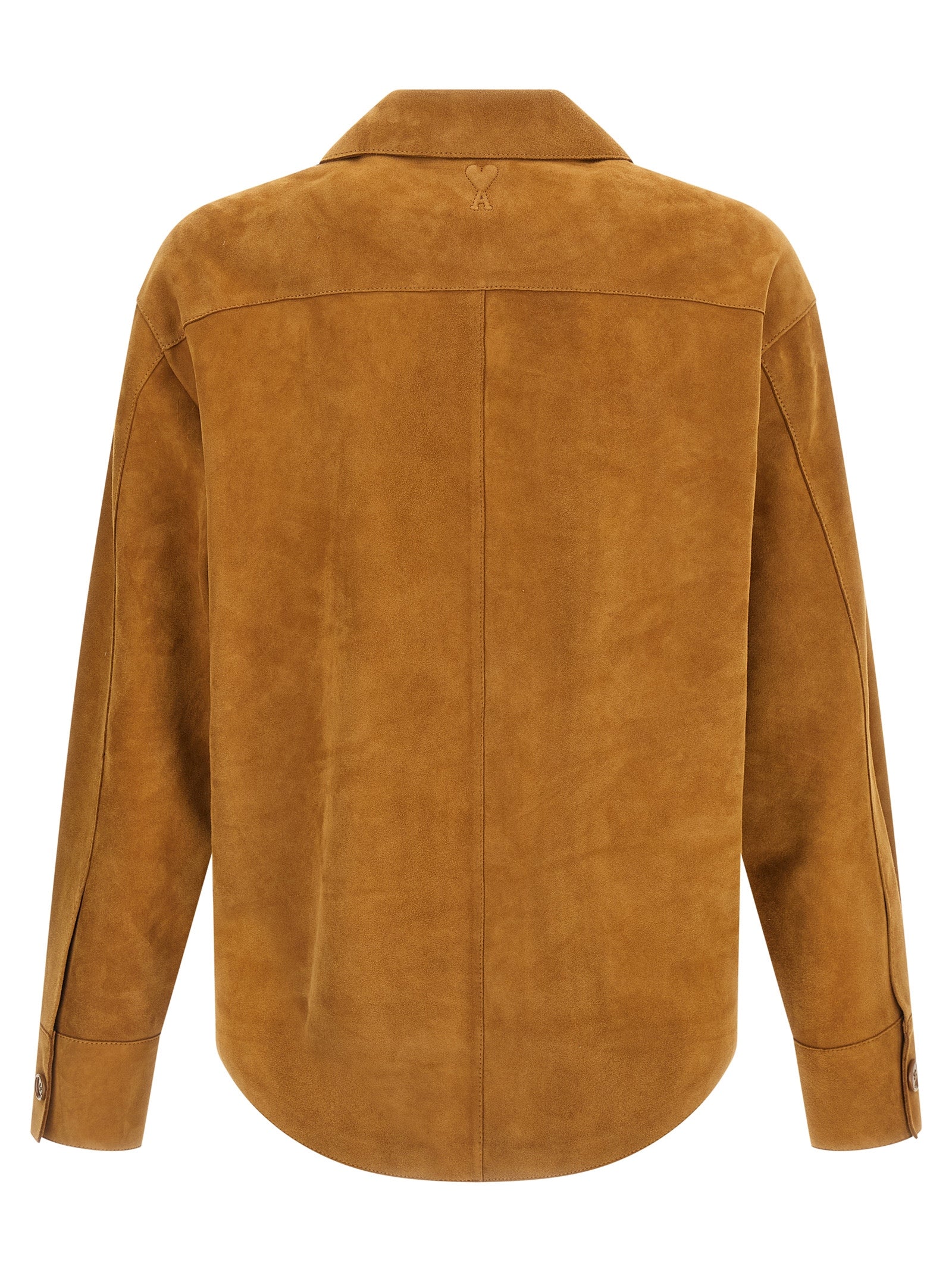 Ami Paris Brown Lamb Leather Leather Jacket Ami Paris