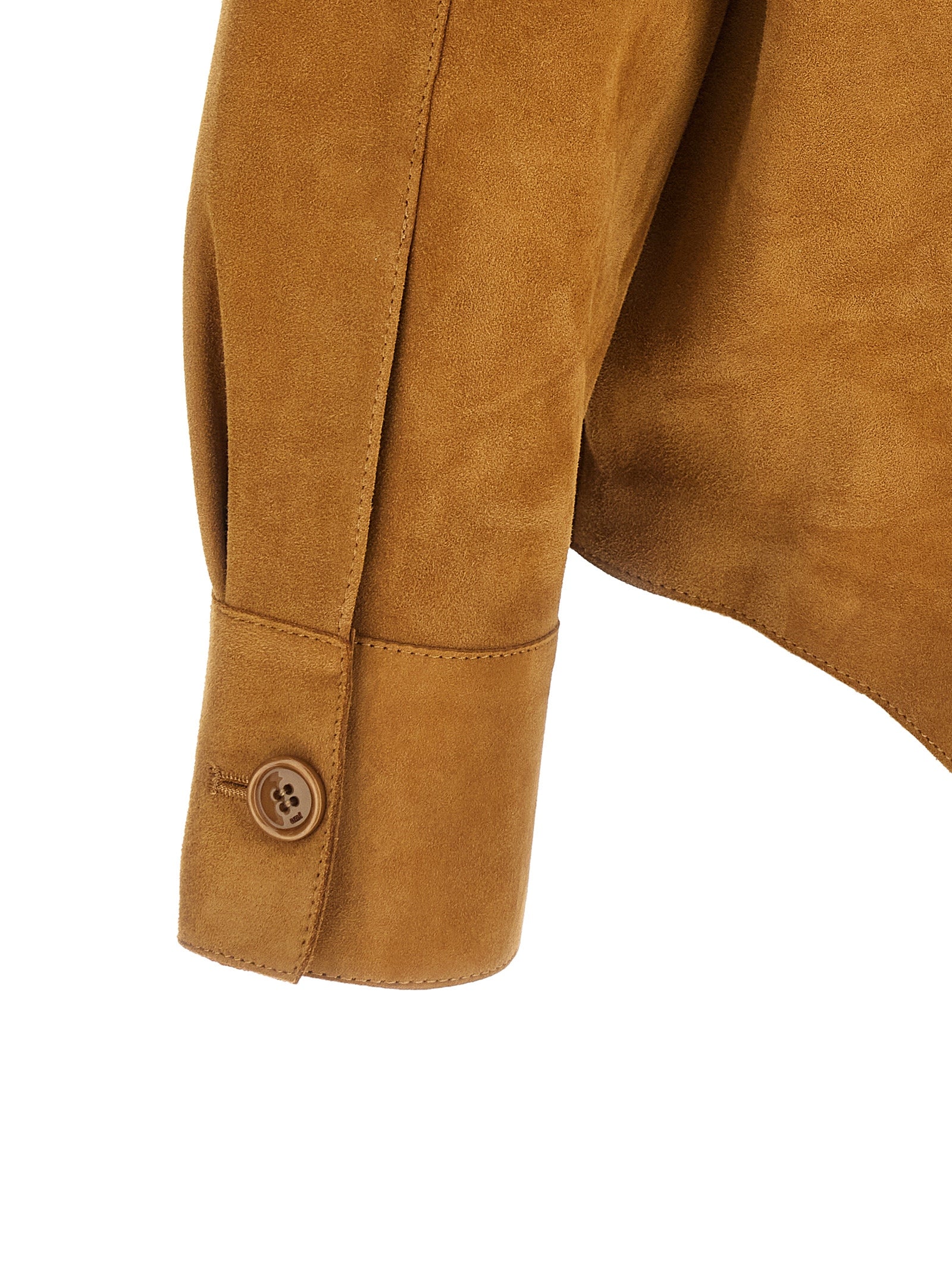 Ami Paris Brown Lamb Leather Leather Jacket Ami Paris