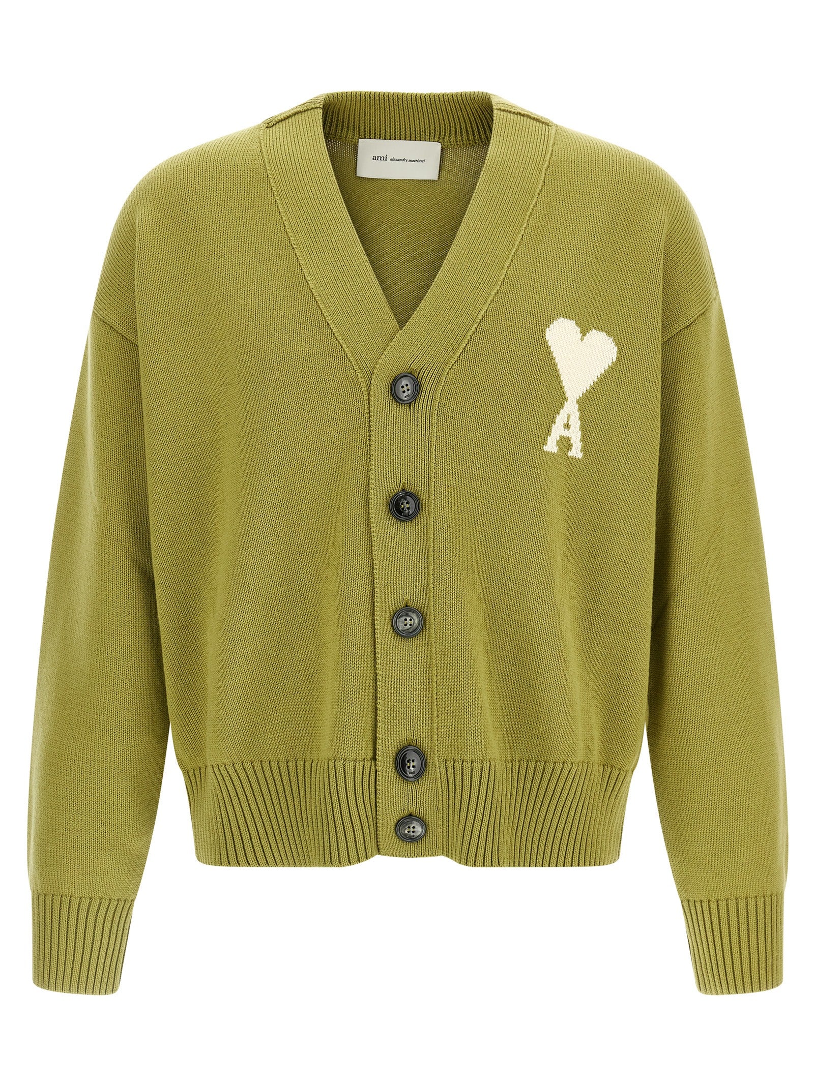 Ami Paris Bicolor Wool Cardigan Ami Paris