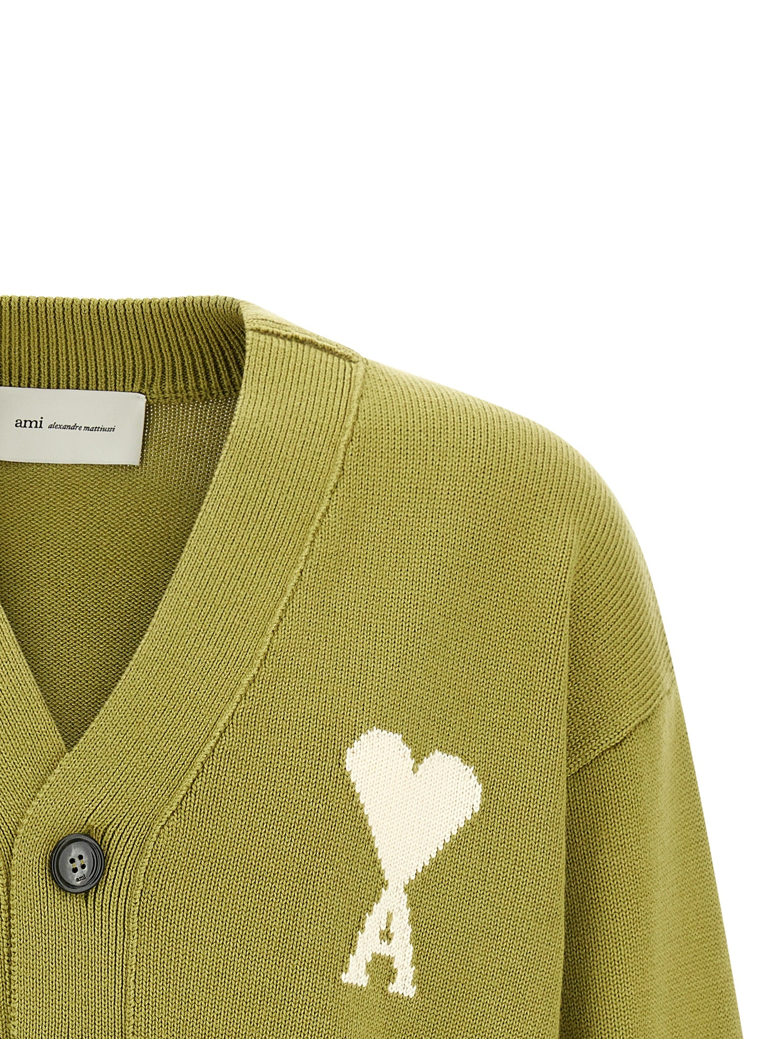 Ami Paris Bicolor Wool Cardigan Ami Paris