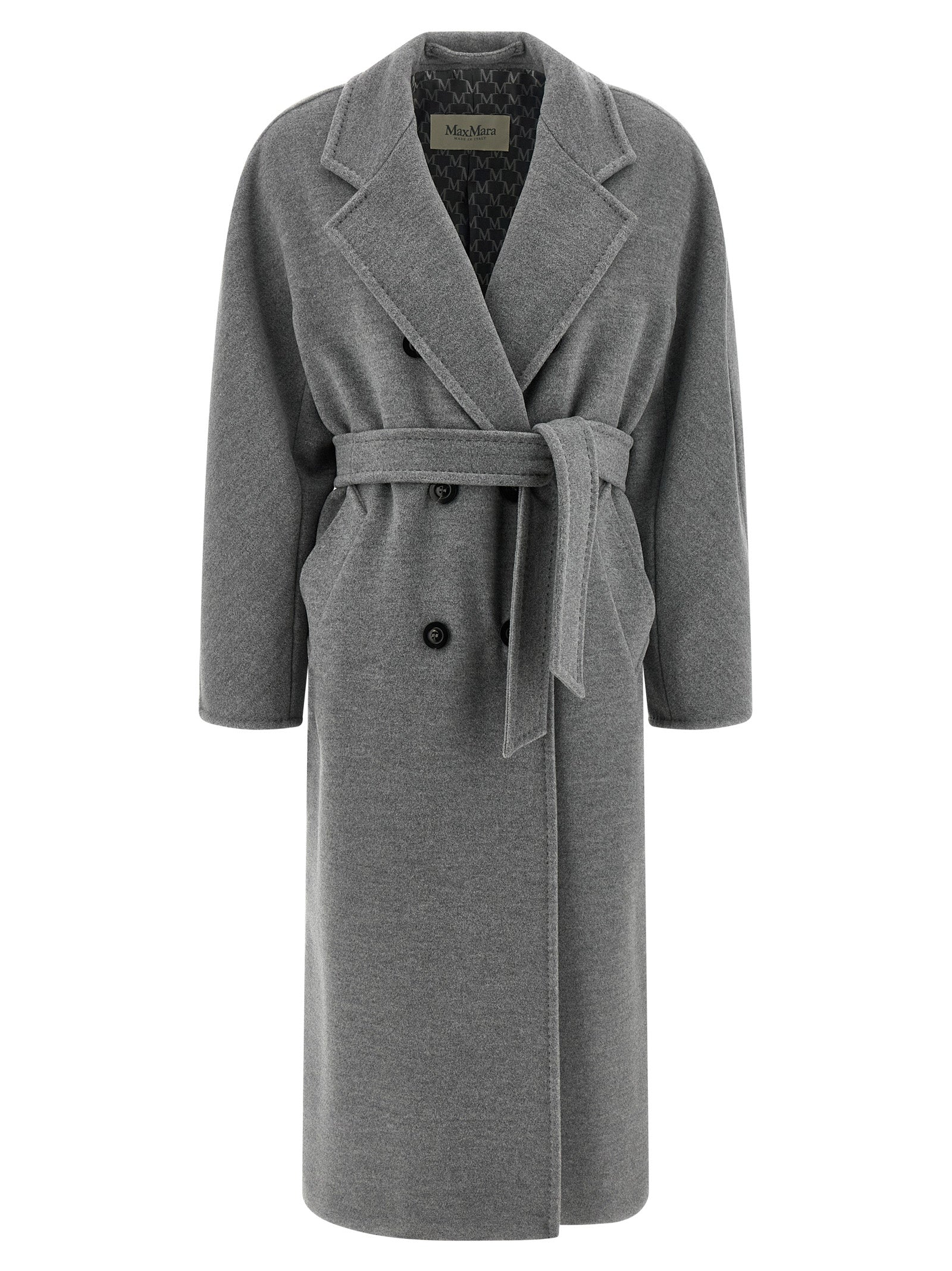 Max Mara Gray Virgin Wool Coat Max Mara