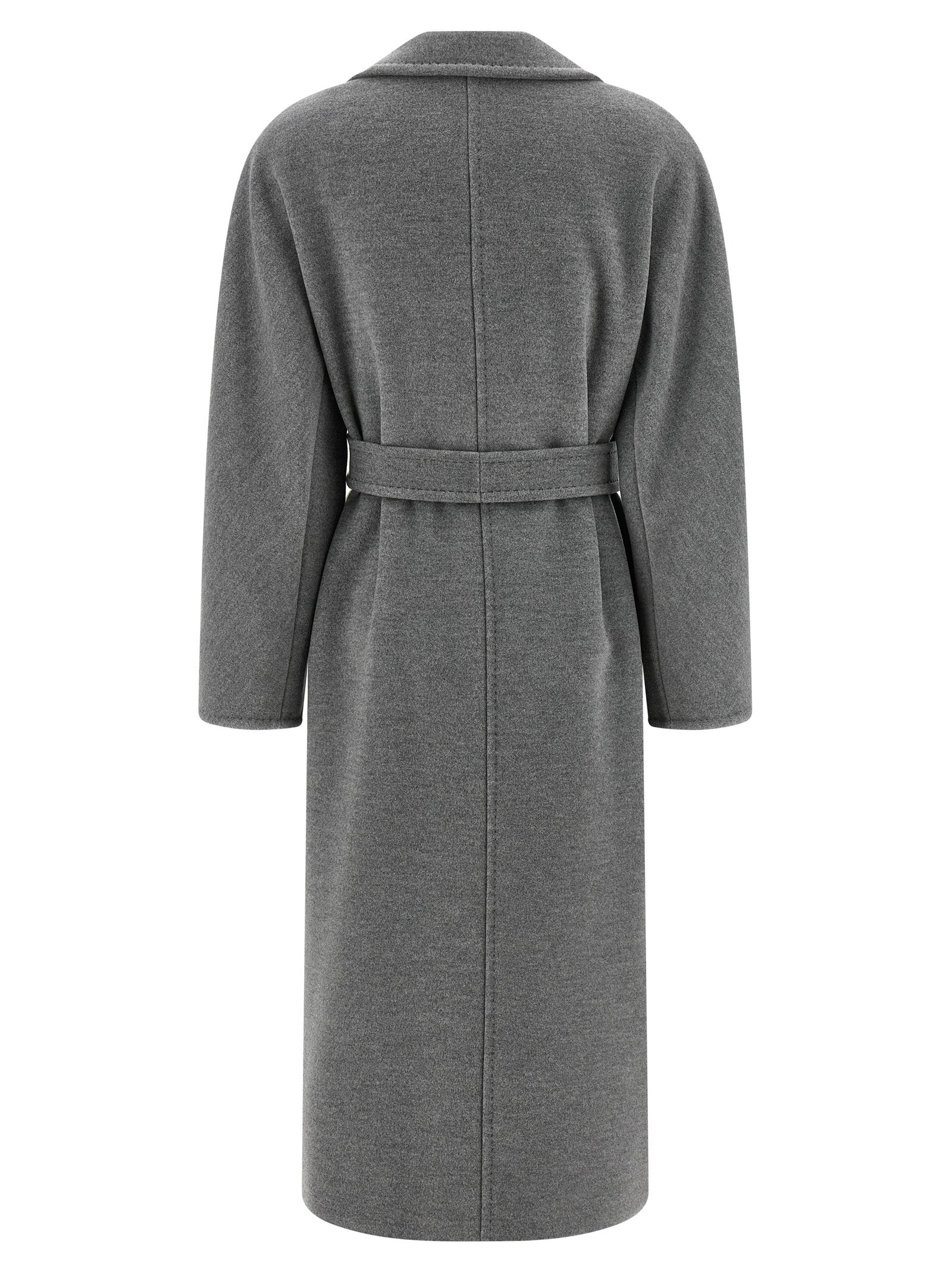 Max Mara Gray Virgin Wool Coat Max Mara