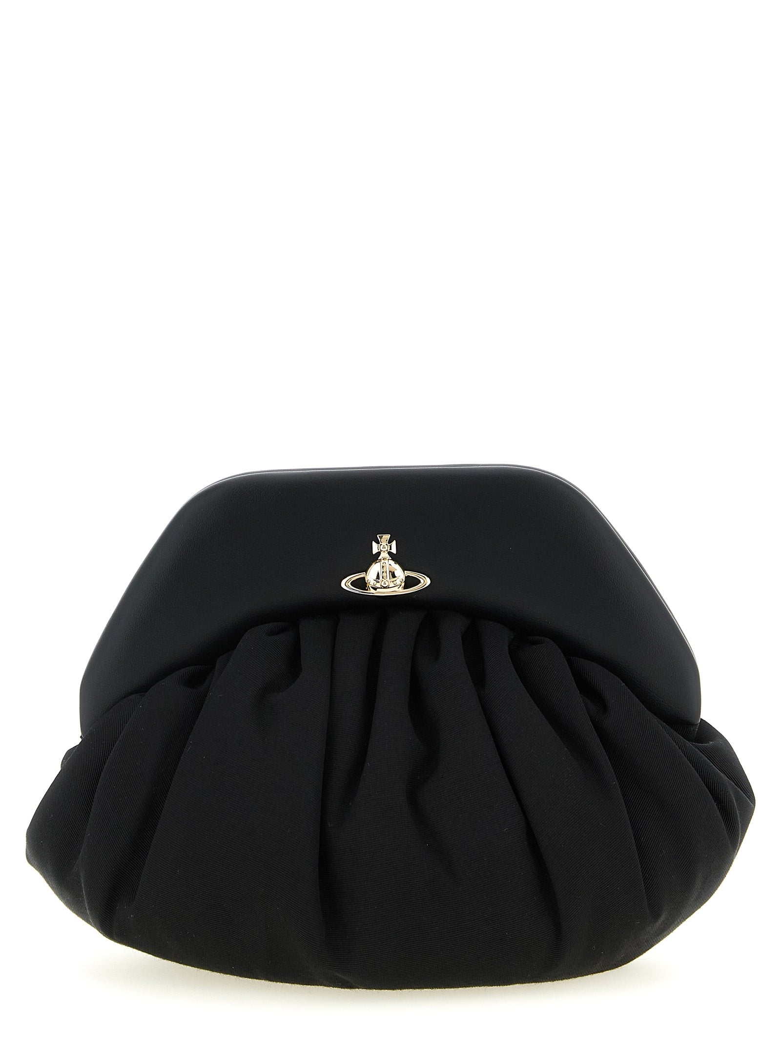Vivienne Westwood Black Viscose Clutch Bag Vivienne Westwood