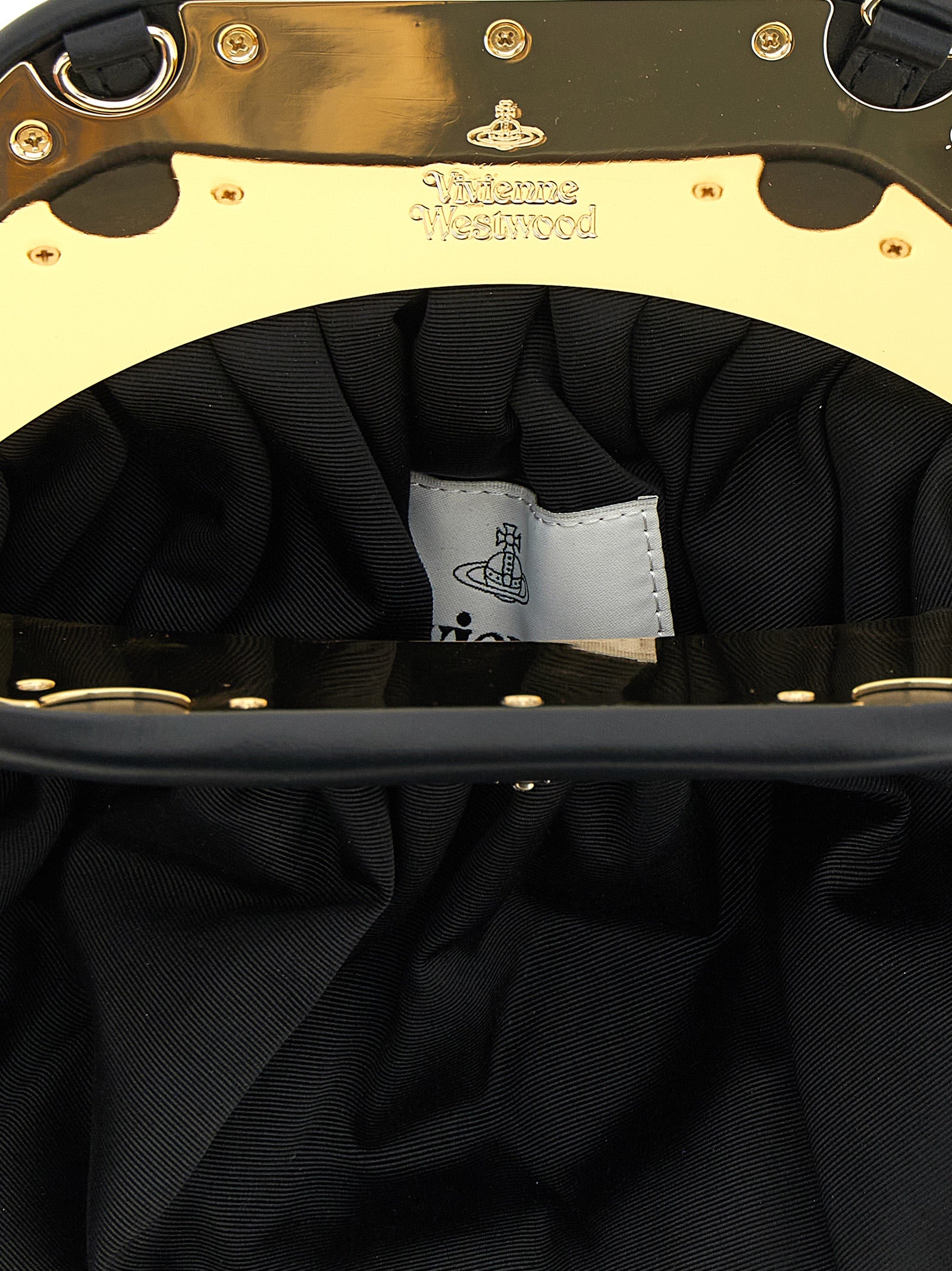 Vivienne Westwood Black Viscose Clutch Bag Vivienne Westwood