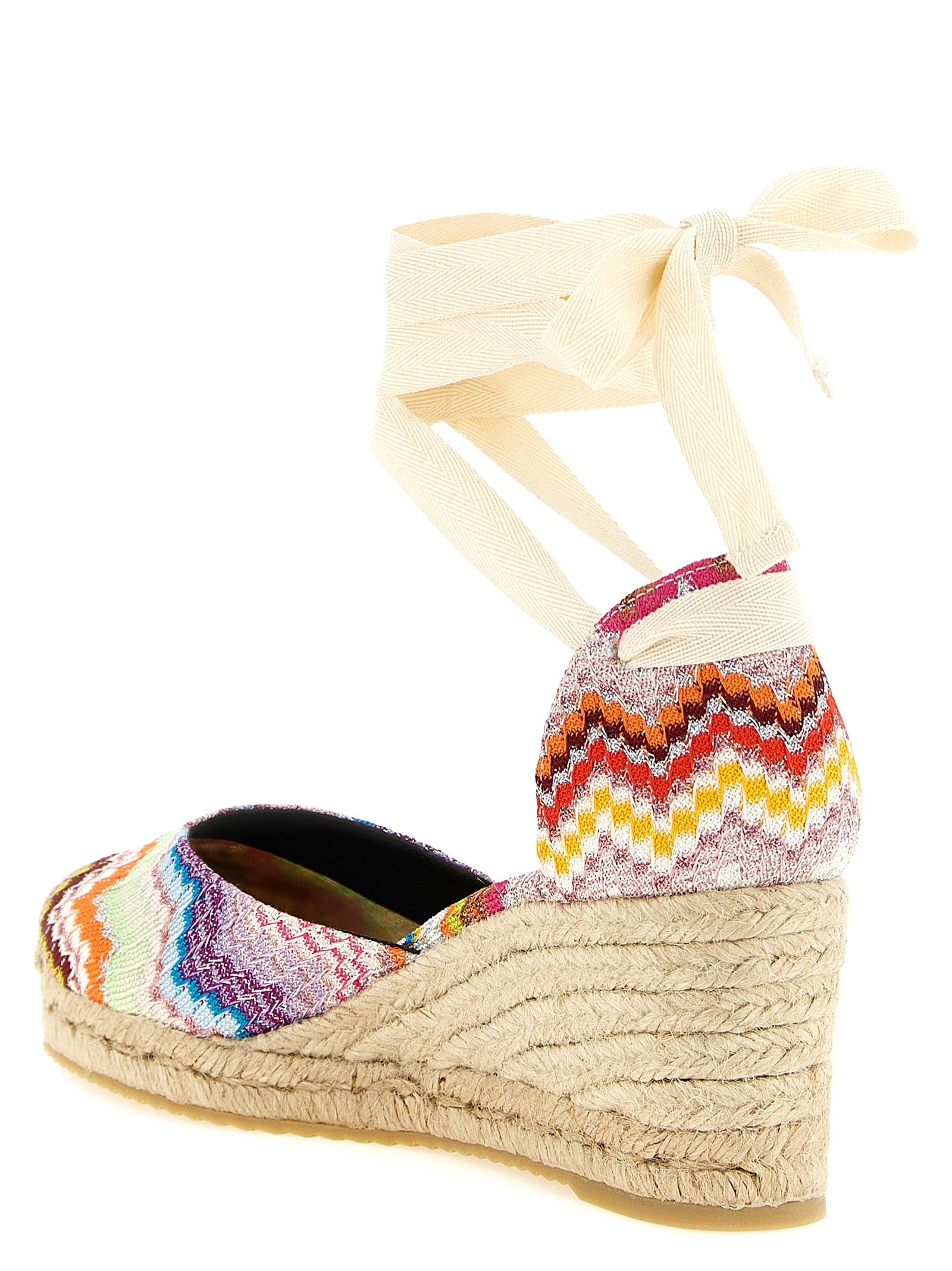 Missoni Multicolor Cowhide Wedge Sandals Missoni
