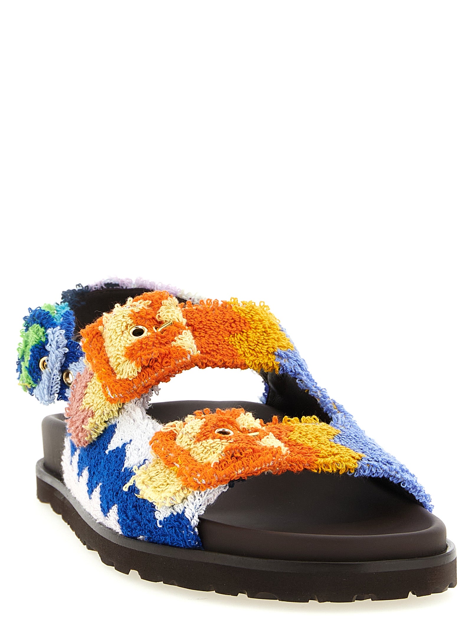 Missoni Multicolor Goatskin Flat Sandals Missoni