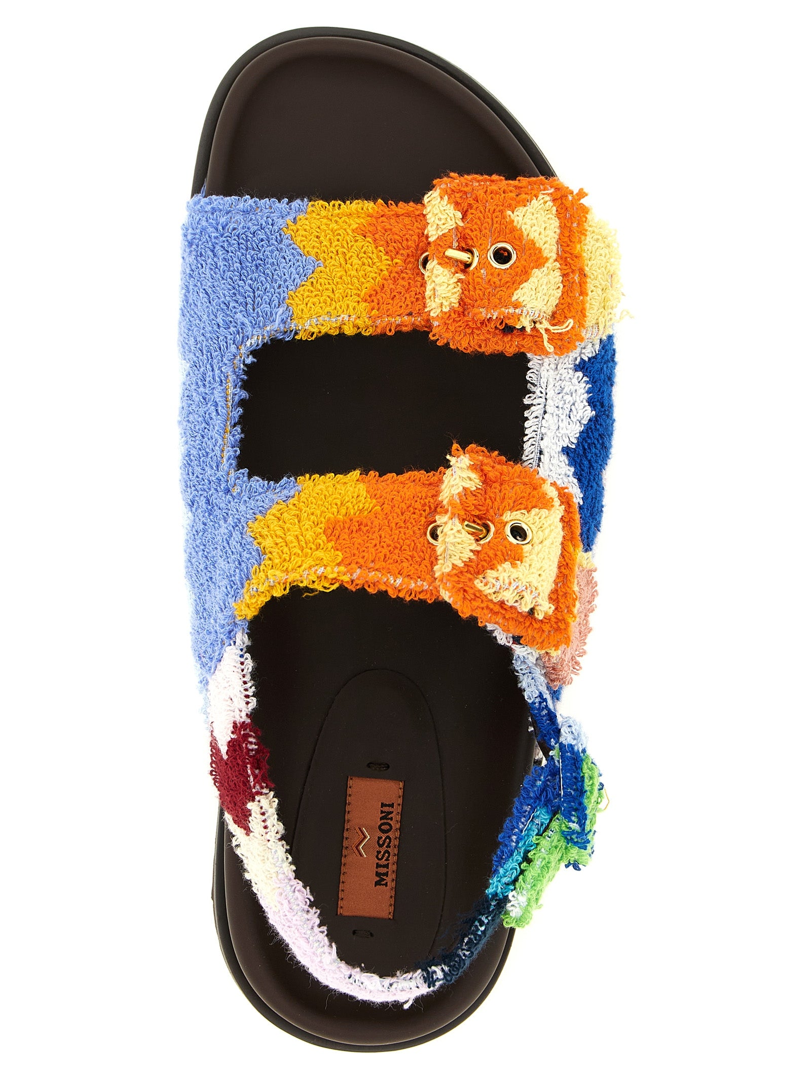 Missoni Multicolor Goatskin Flat Sandals Missoni