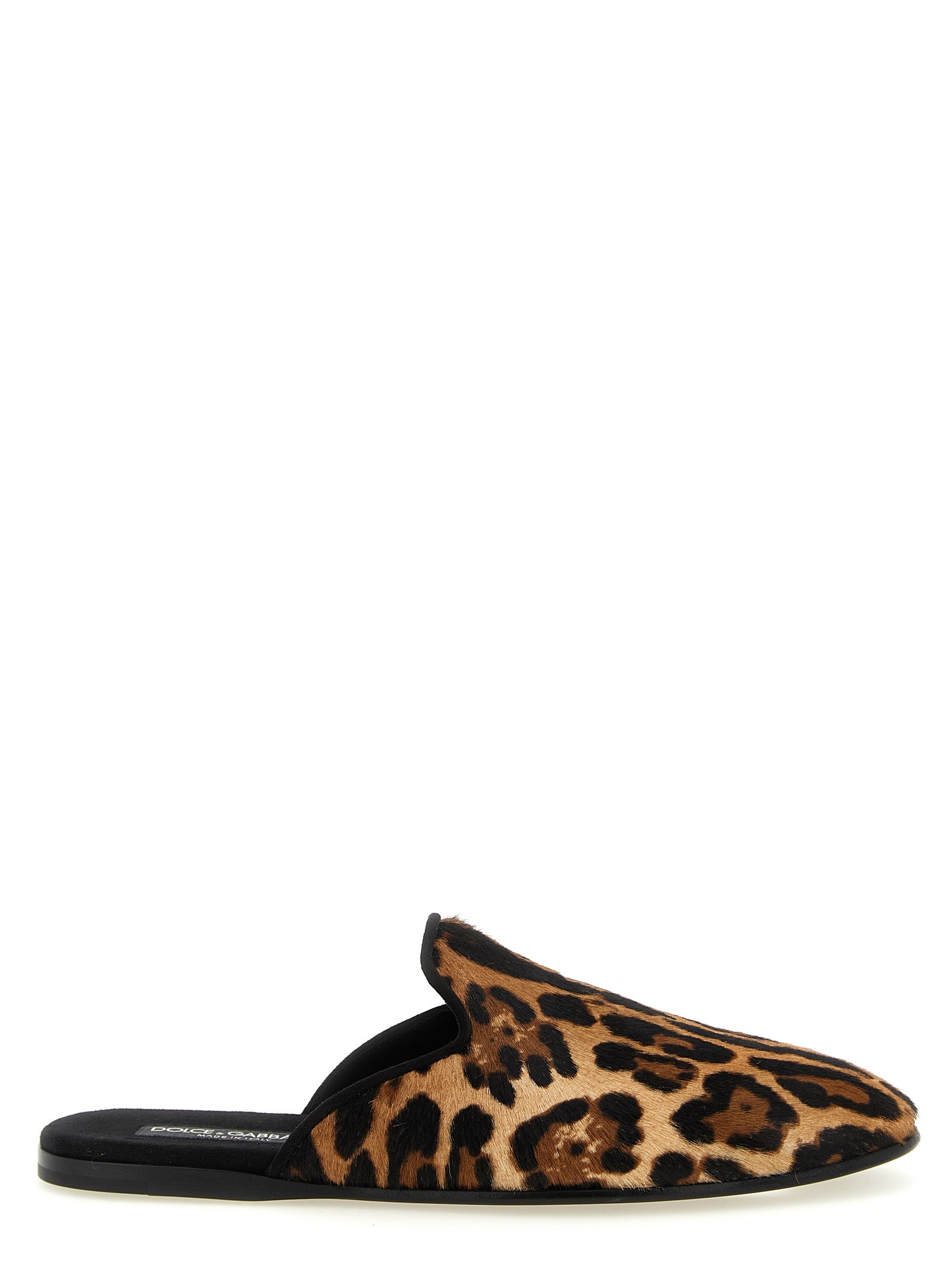 Dolce & Gabbana Brown Calfskin Flats Dolce & Gabbana
