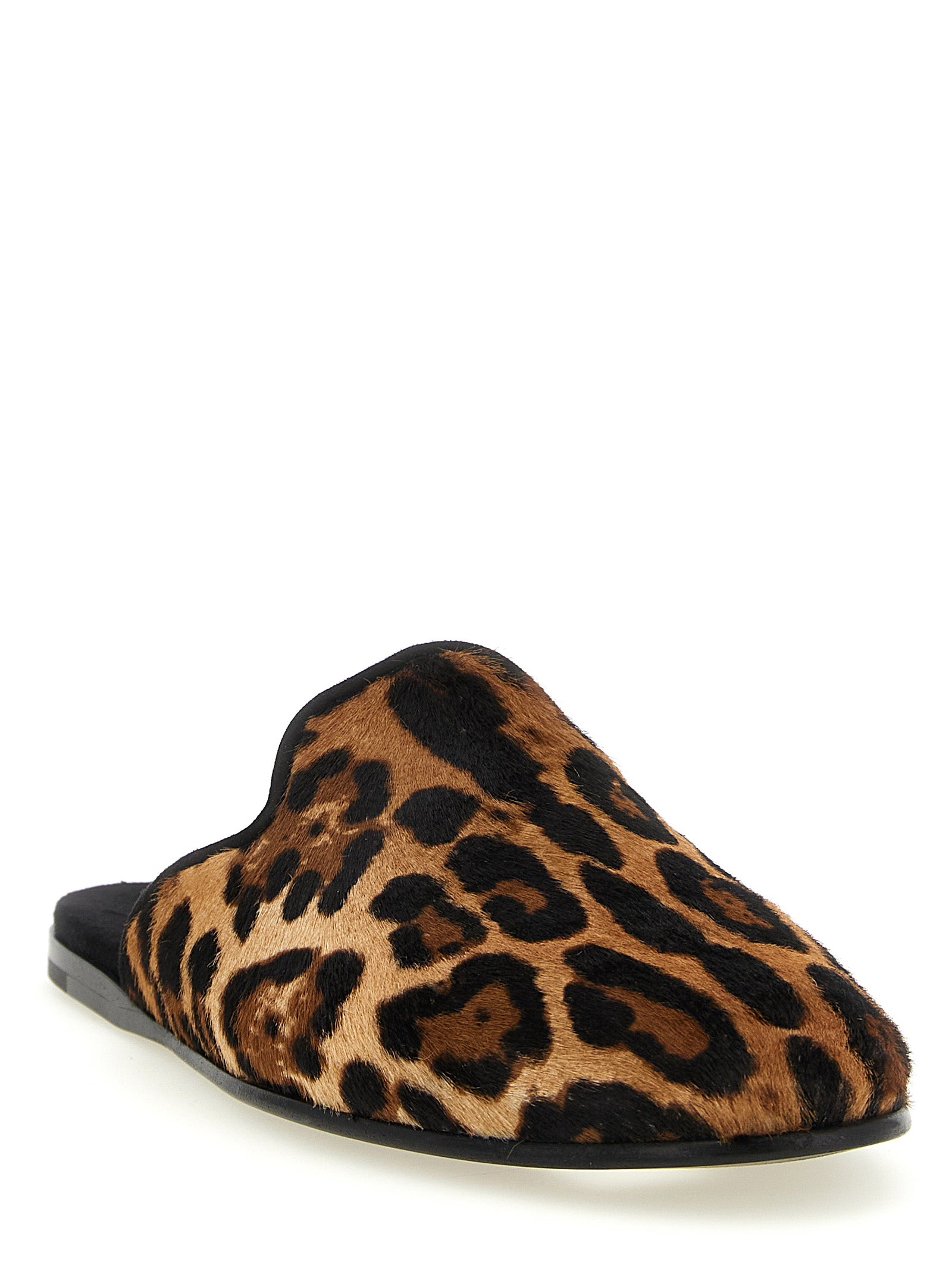 Dolce & Gabbana Brown Calfskin Flats Dolce & Gabbana