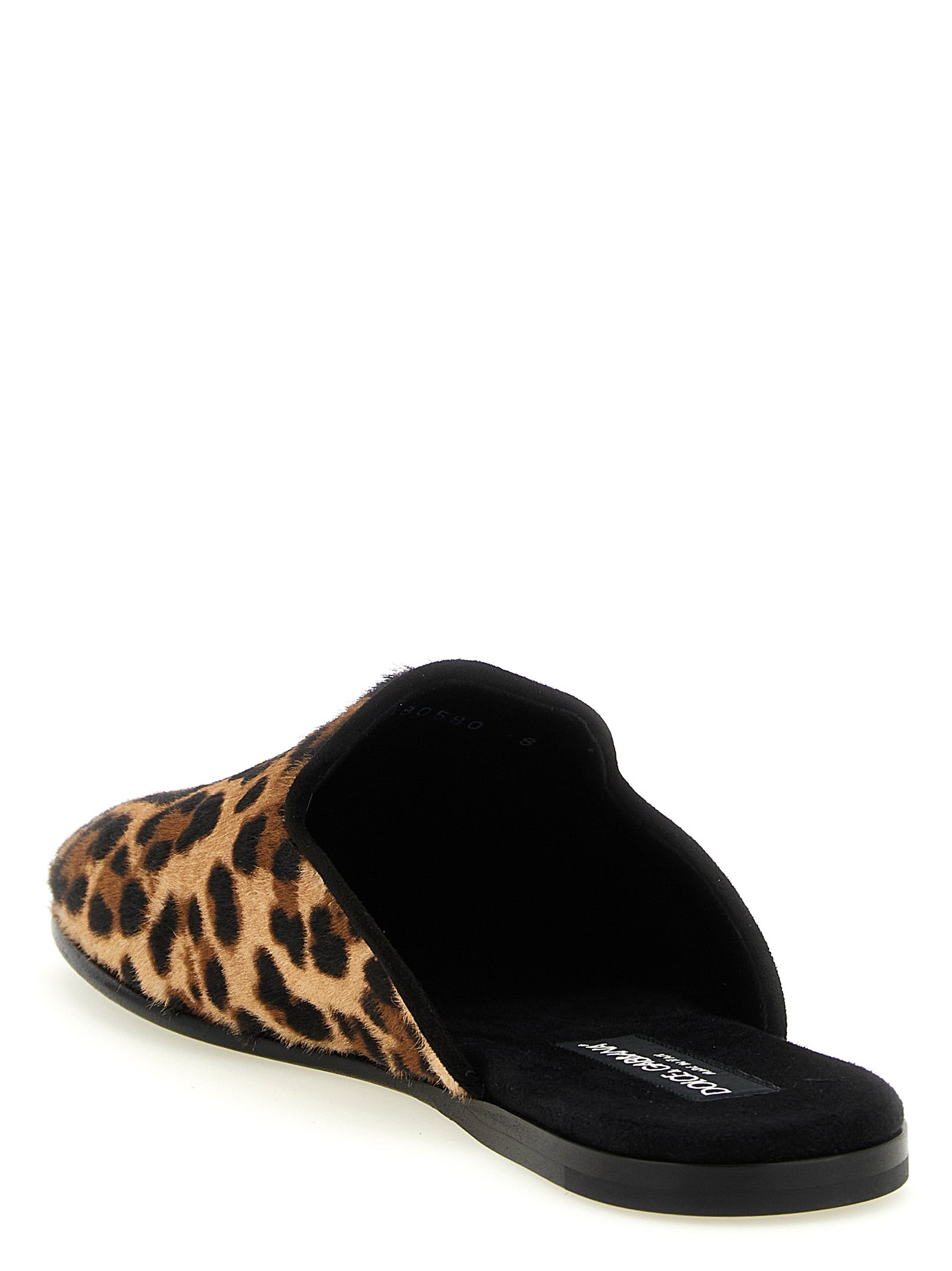 Dolce & Gabbana Brown Calfskin Flats Dolce & Gabbana