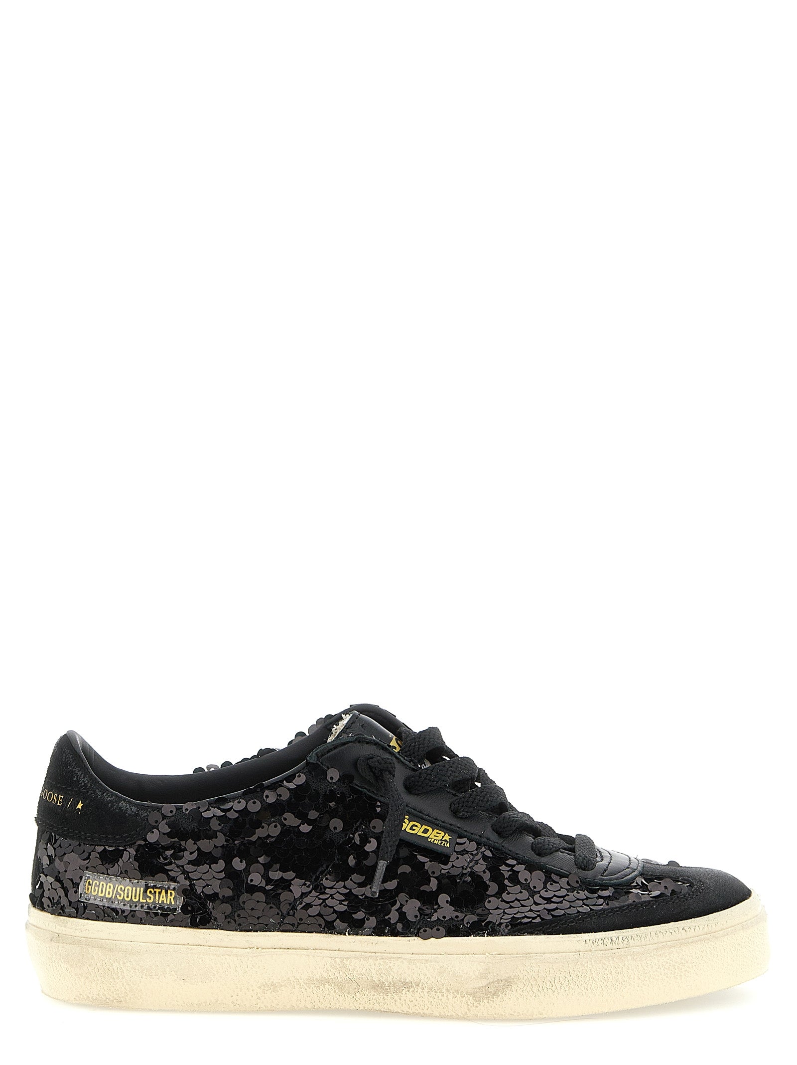 Golden Goose Black Leather Low Top Sneakers Golden Goose