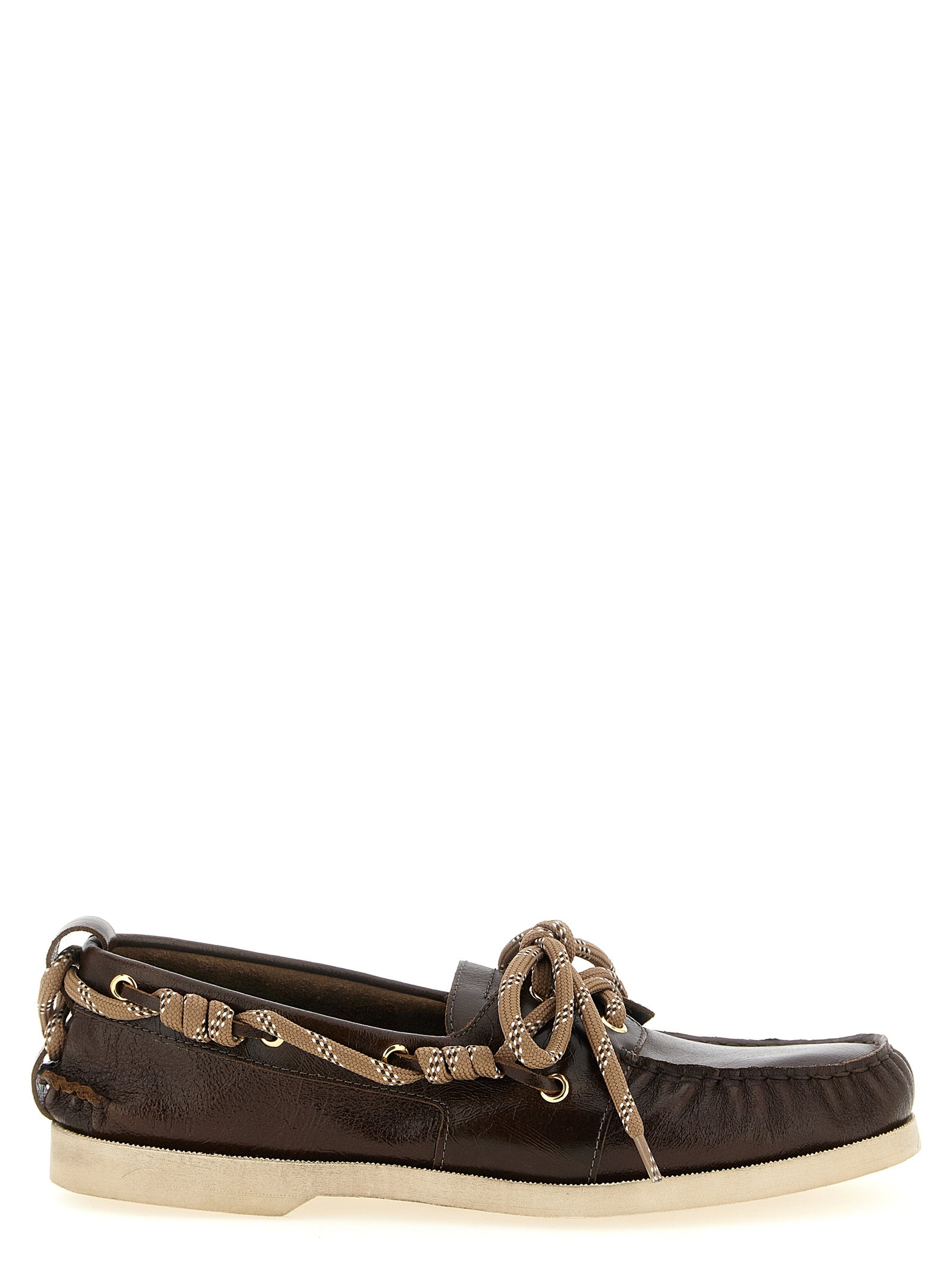 Golden Goose Brown Cowhide Slip-On Loafers Golden Goose
