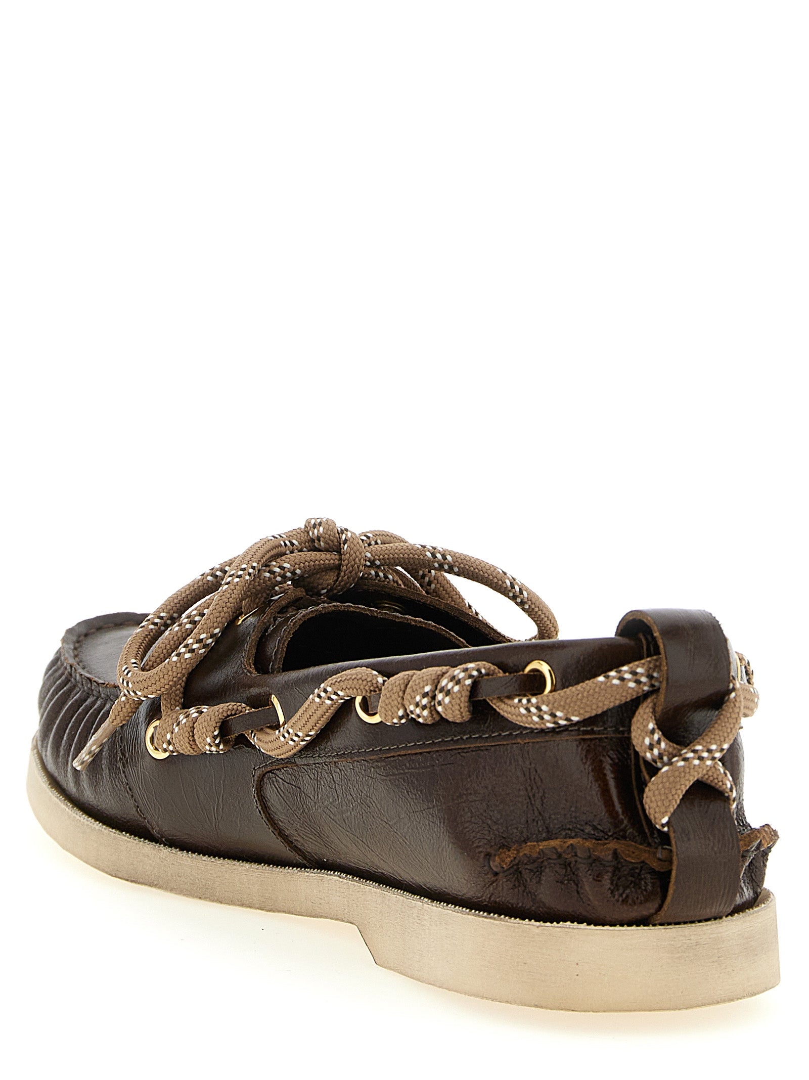 Golden Goose Brown Cowhide Slip-On Loafers Golden Goose