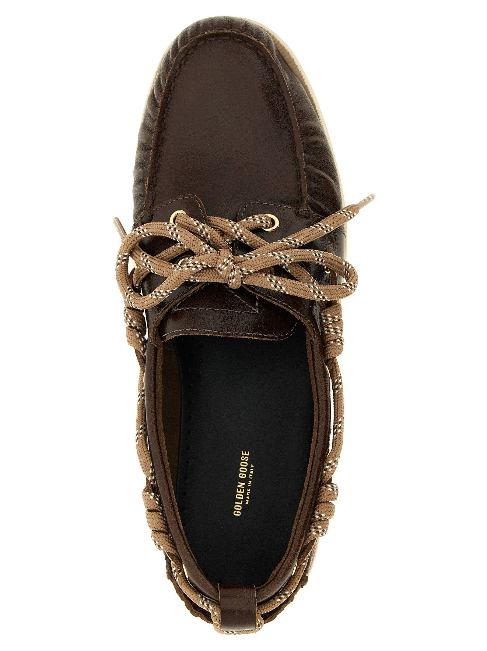 Golden Goose Brown Cowhide Slip-On Loafers Golden Goose