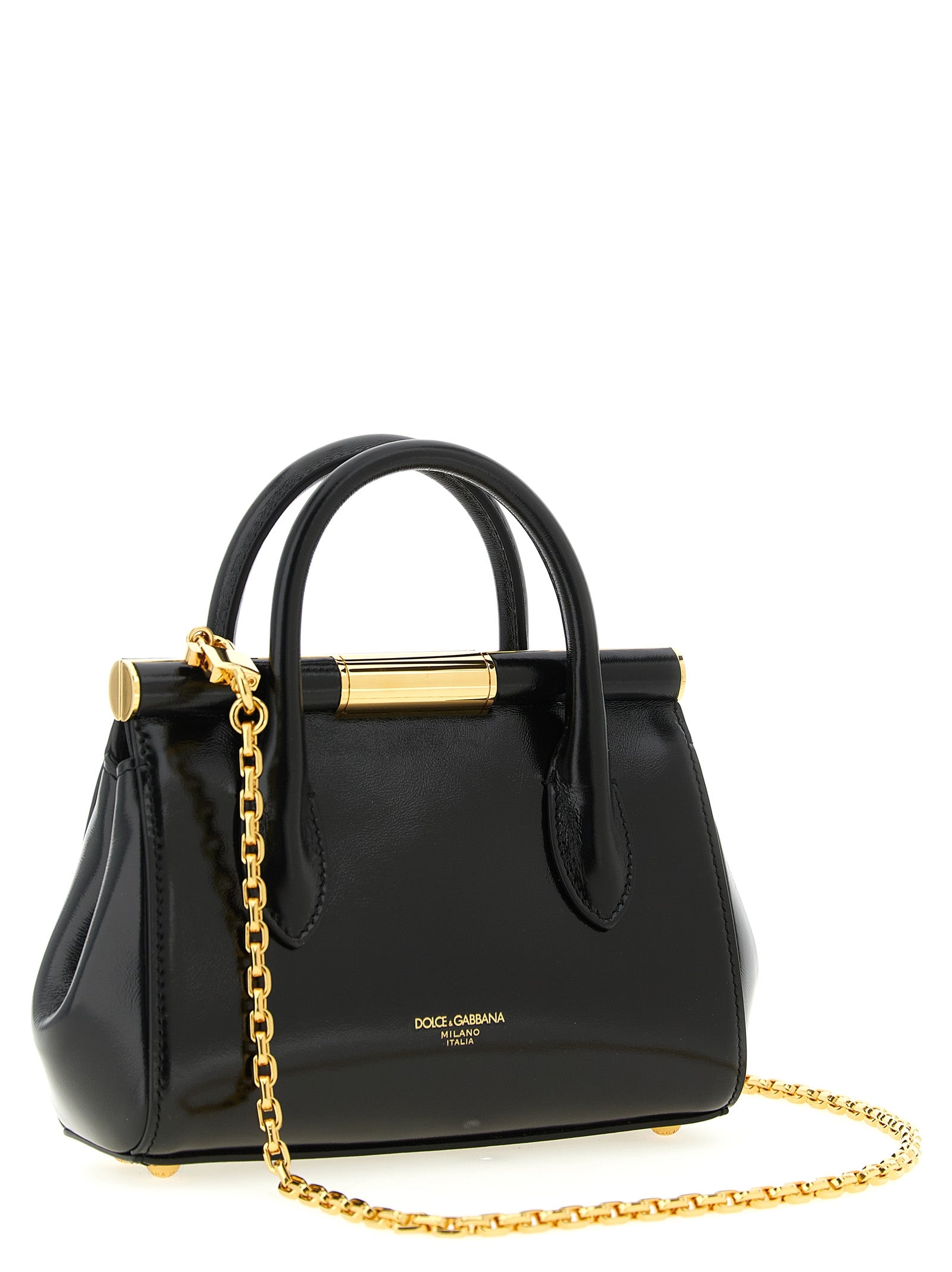 Dolce & Gabbana Black Calfskin Handbag Dolce & Gabbana