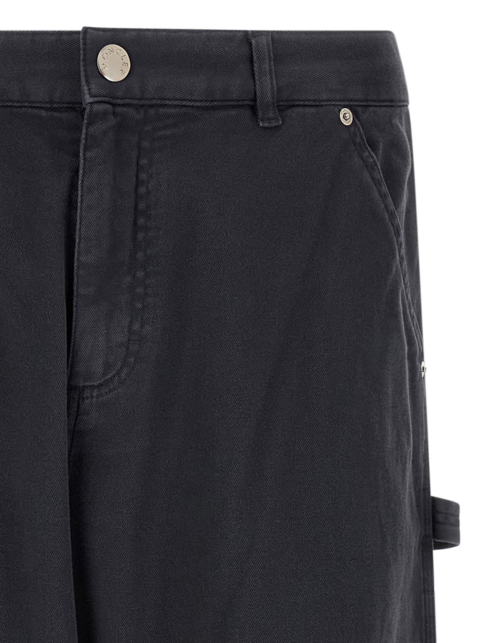 Moncler Blue Cotton Cargo Pants Moncler