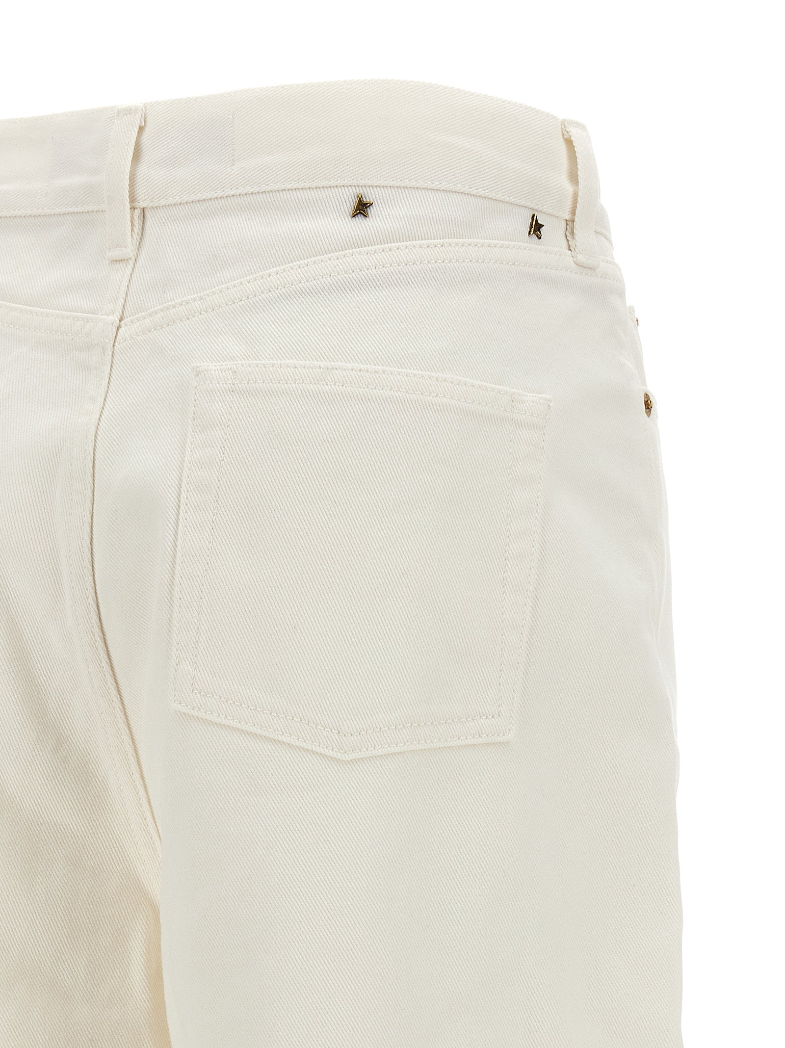 Golden Goose White Cotton Boyfriend Jeans Golden Goose