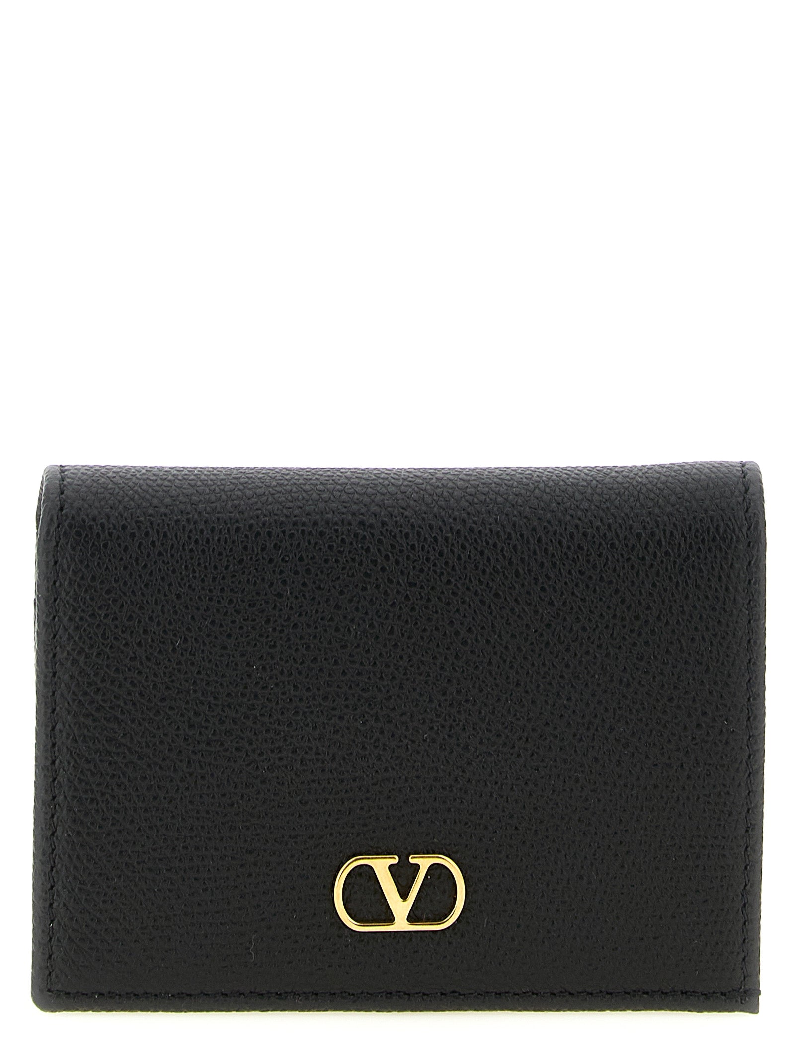 Valentino Garavani Black Calfskin Cardholder Valentino Garavani