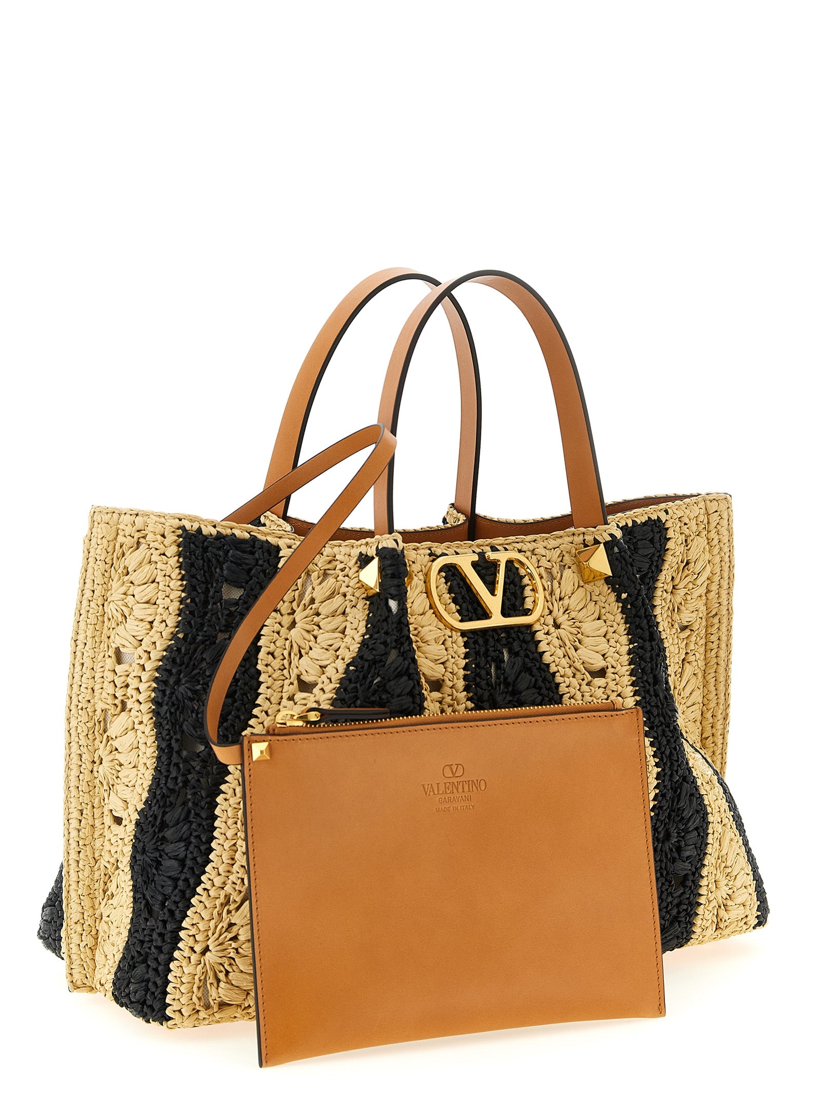 Valentino Garavani Beige Viscose Handbag Valentino Garavani