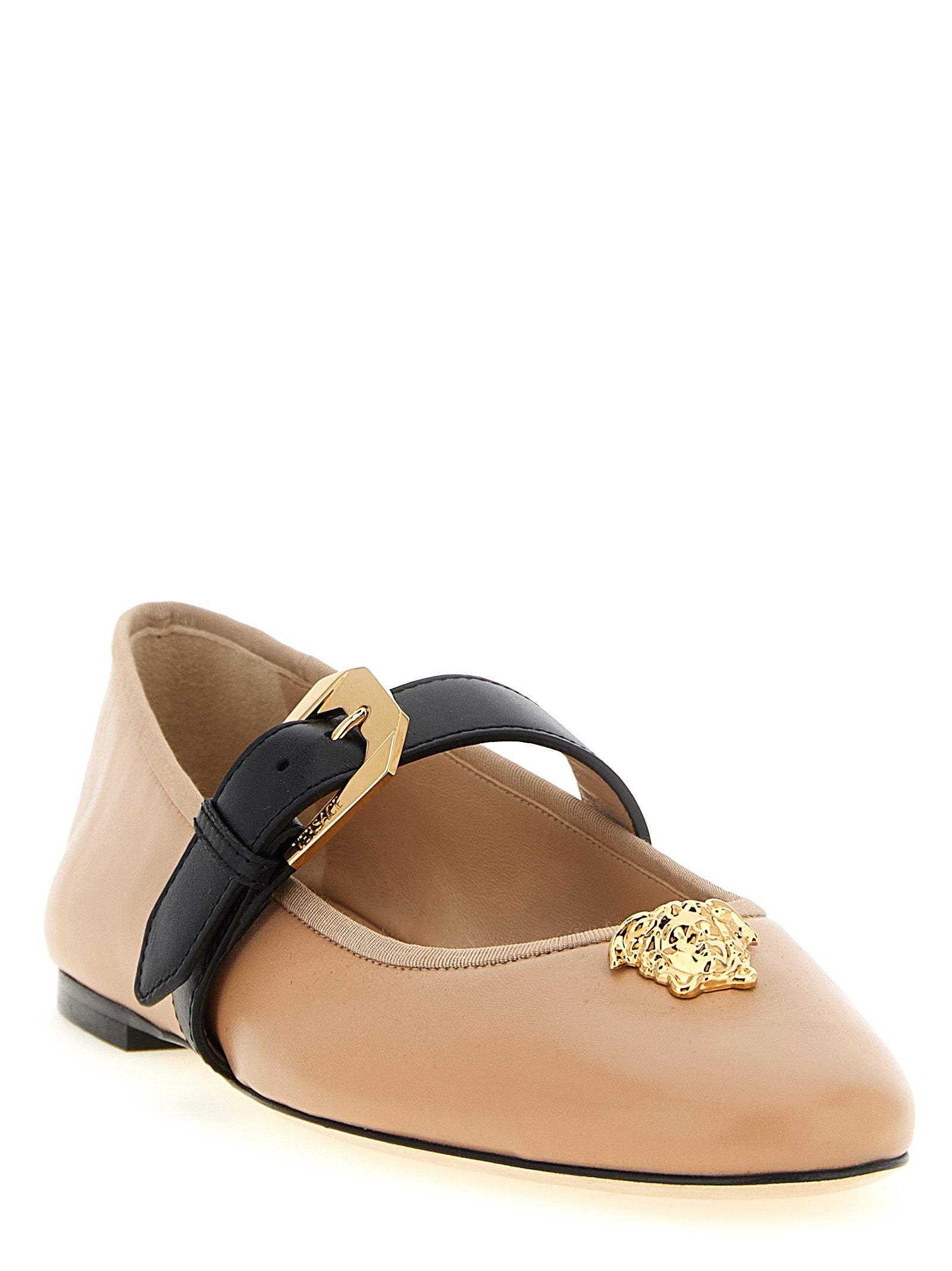 Versace Multicolor Lamb Leather Ballet Flats Versace