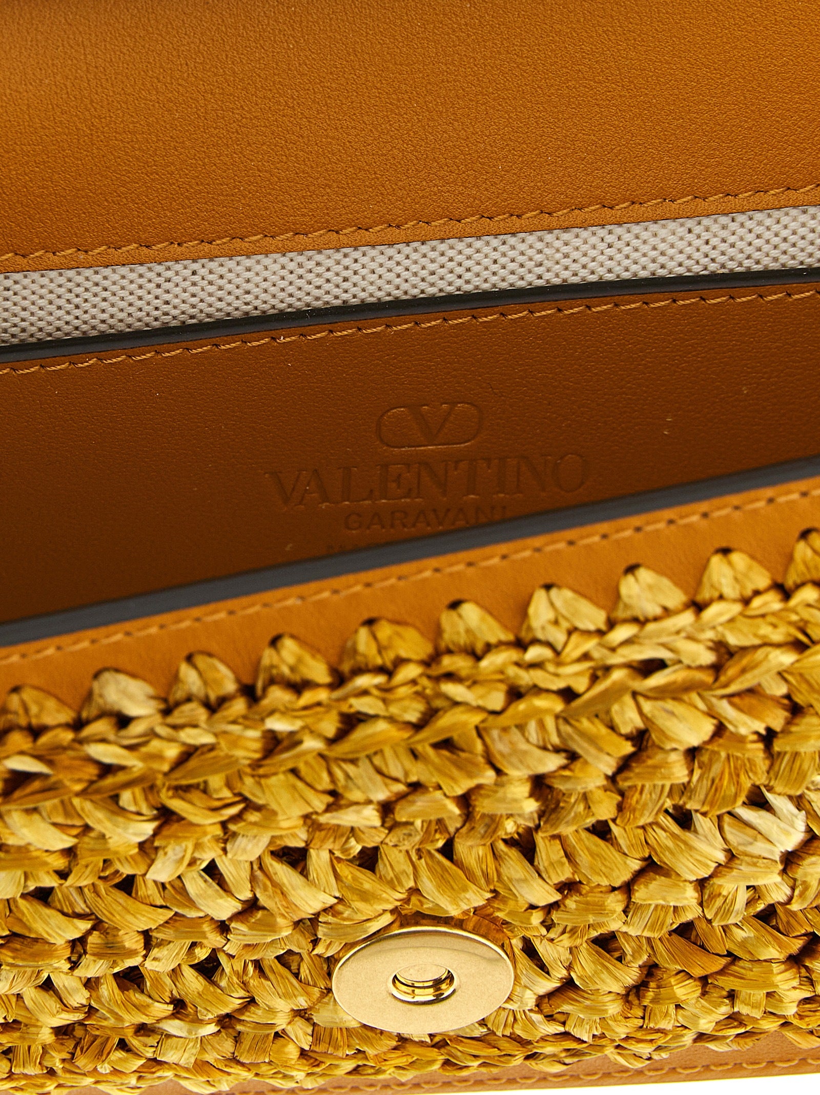 Valentino Garavani Gold Viscose Shoulder Bag Valentino Garavani