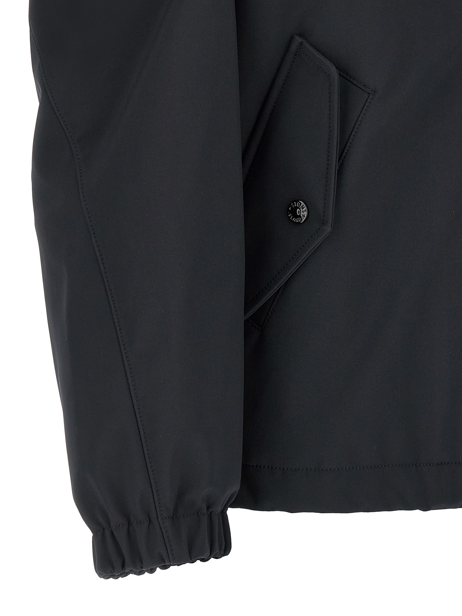 Stone Island Blue Polyester Shell Jacket Stone Island