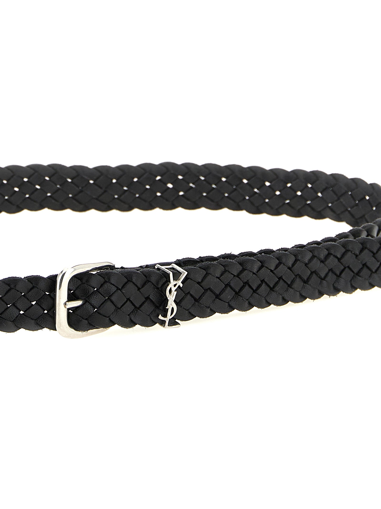 Saint Laurent Black Calfskin Regular Belt Saint Laurent