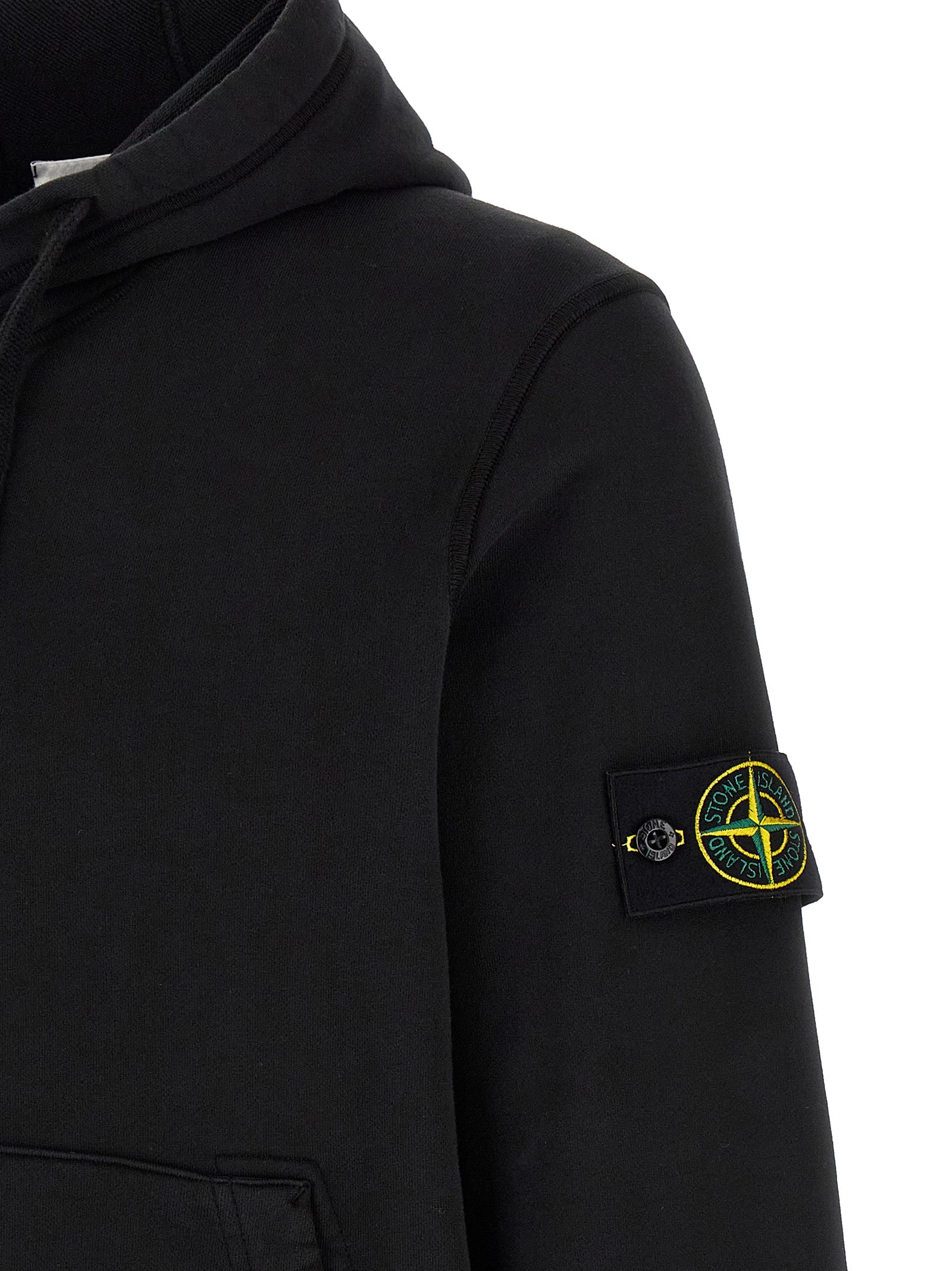 Stone Island Black Cotton Sweatshirt Stone Island