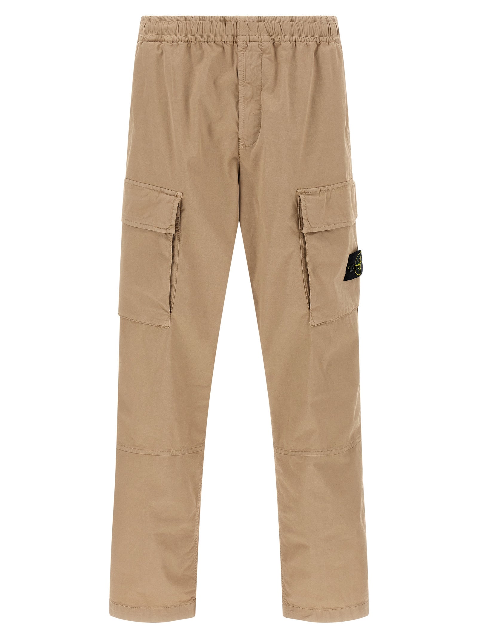 Stone Island Beige Cotton Cargo Pants Stone Island