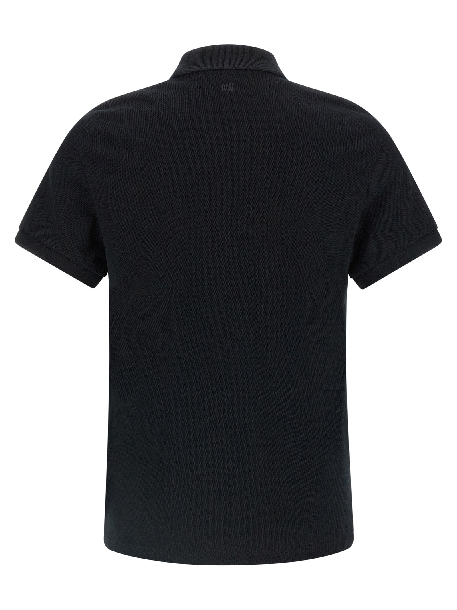 Ami Paris Black Cotton Polo Shirt Ami Paris