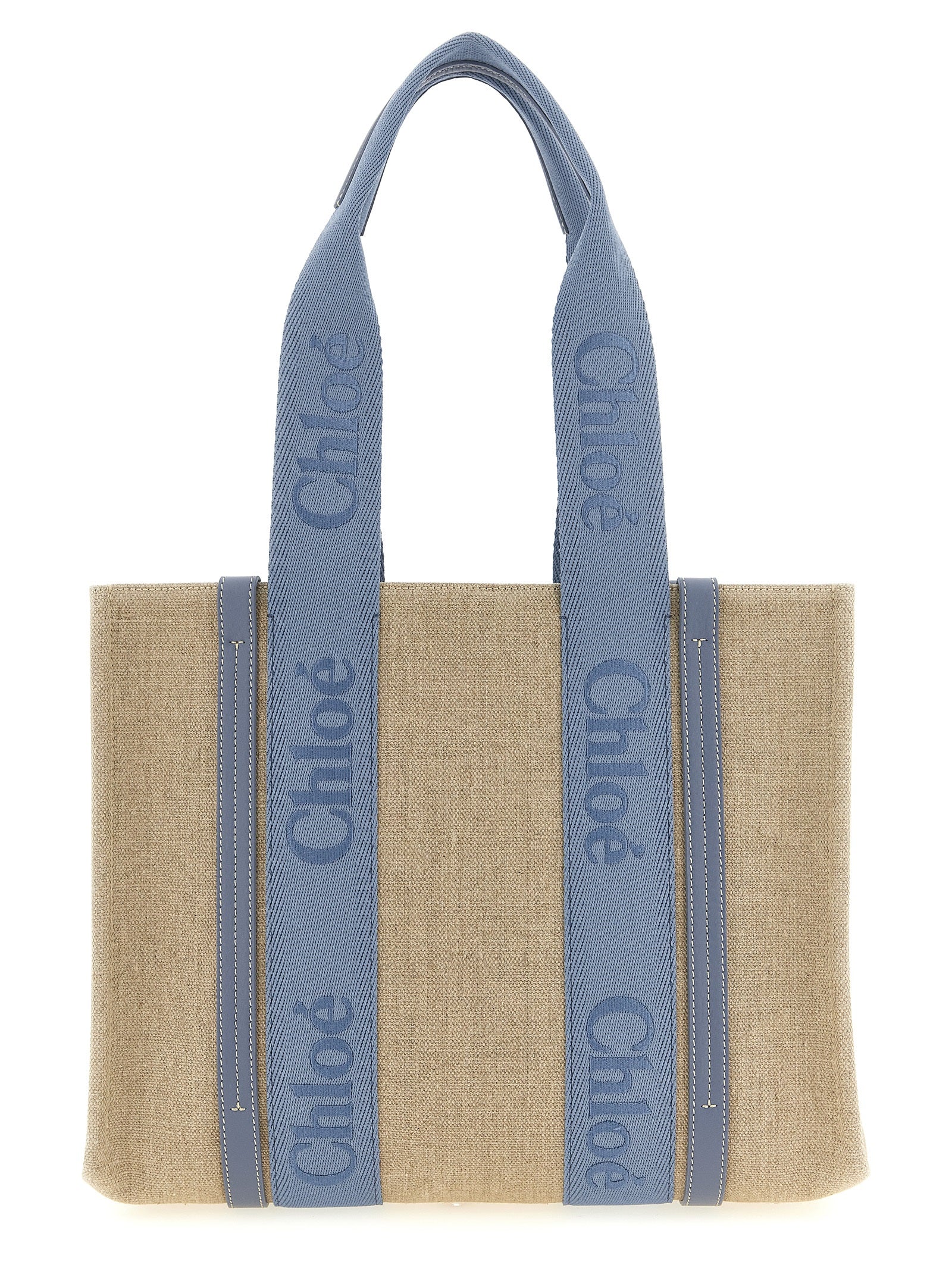 Chloé Blue Linen Tote Bag Chloé