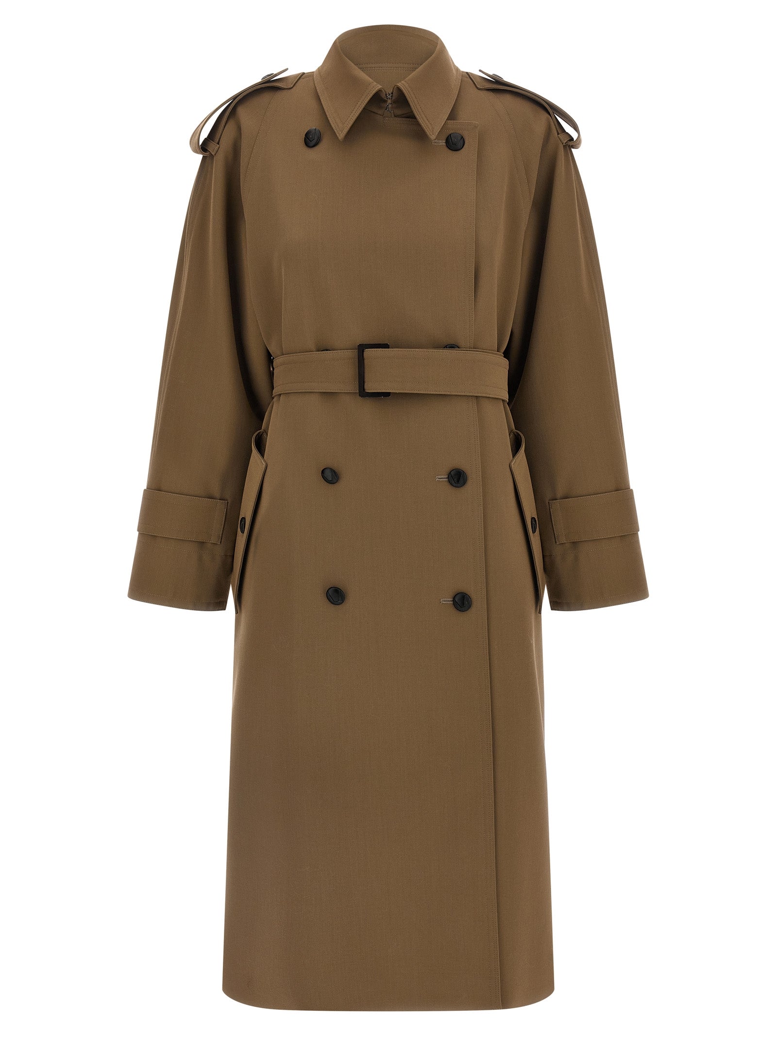 Max Mara Brown Virgin Wool Coat Max Mara
